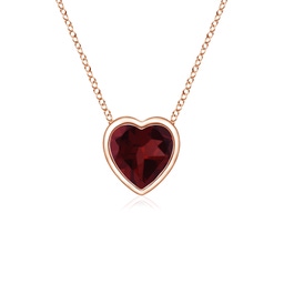 Heart Rose Gold Garnet Necklaces & Pendants