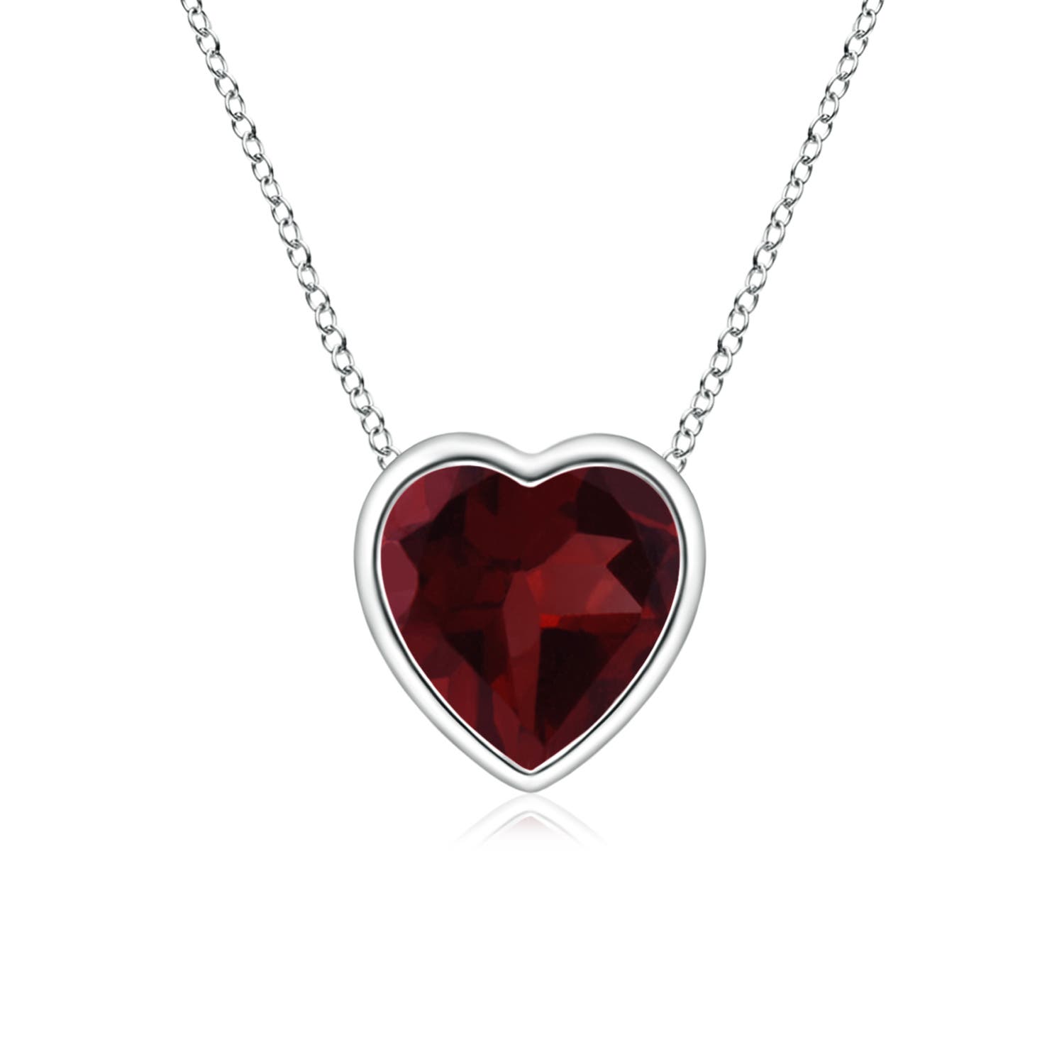 A - Garnet / 0.45 CT / 14 KT White Gold