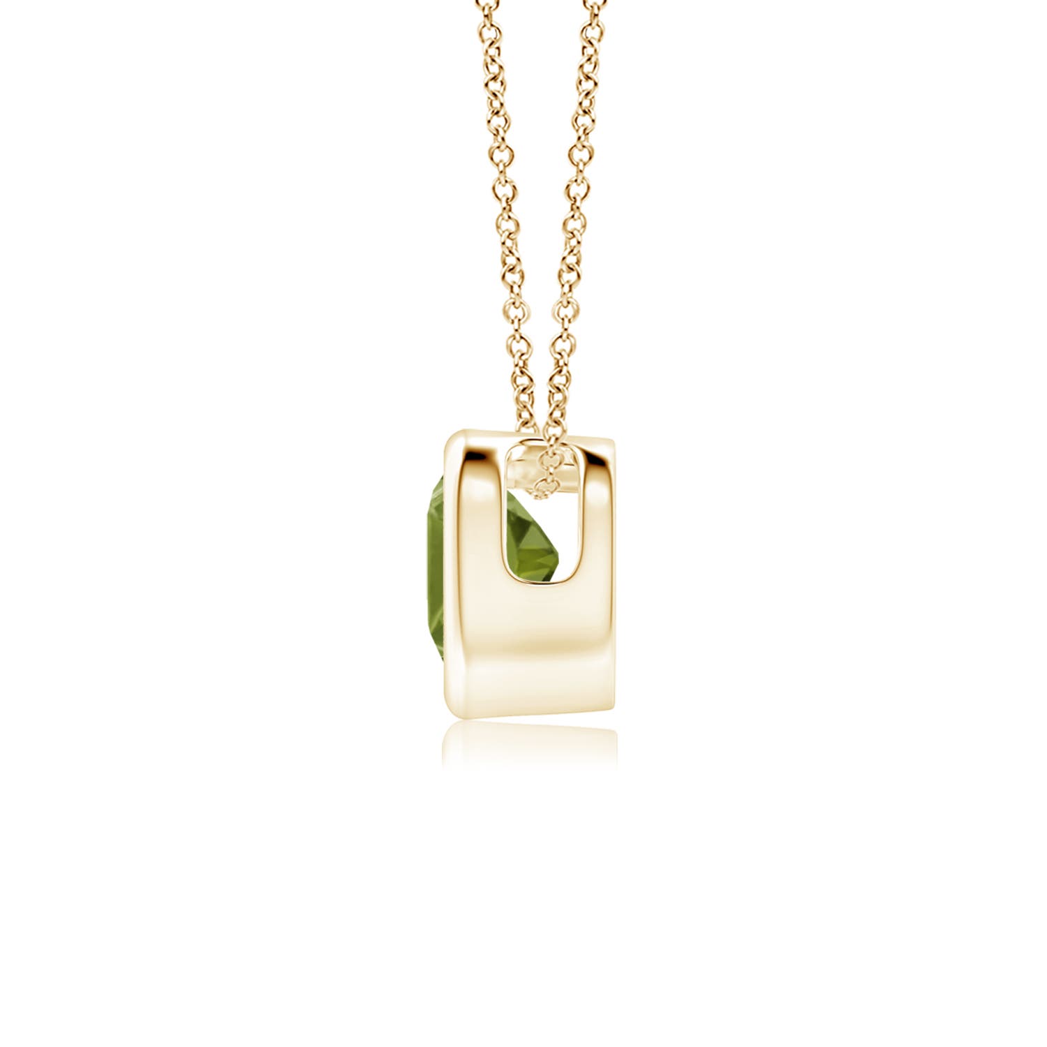 A - Peridot / 0.25 CT / 14 KT Yellow Gold