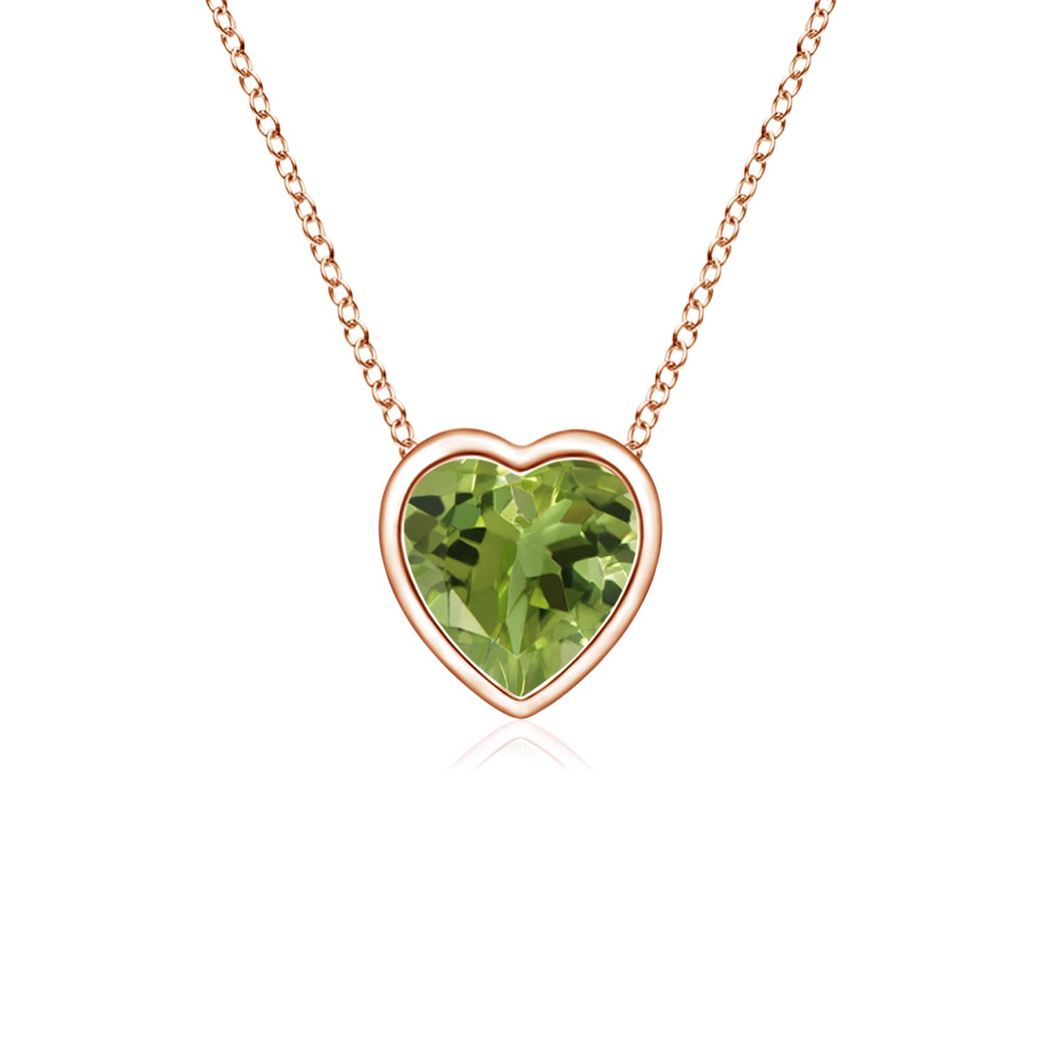 AA - Peridot / 0.25 CT / 14 KT Rose Gold