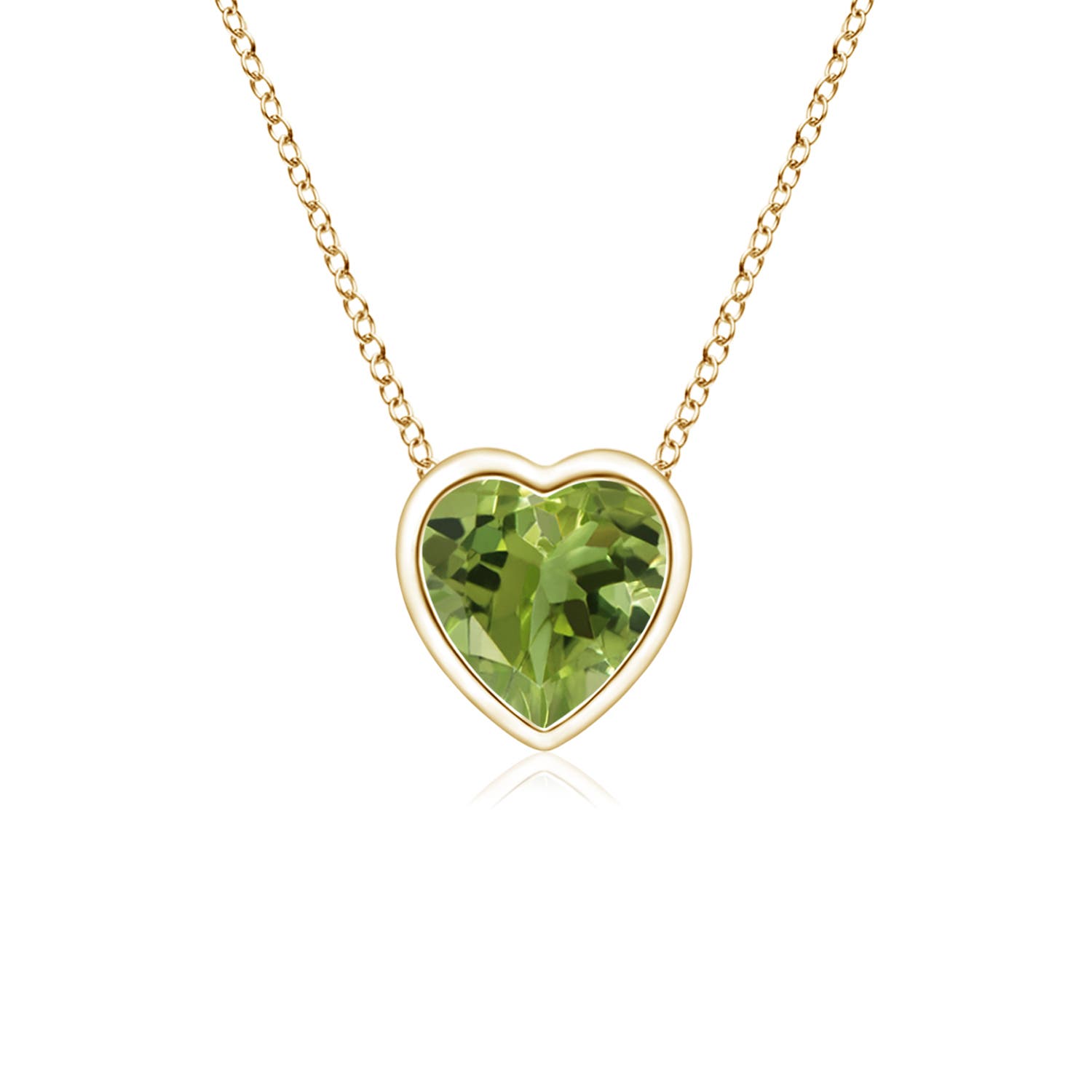 AA - Peridot / 0.25 CT / 14 KT Yellow Gold