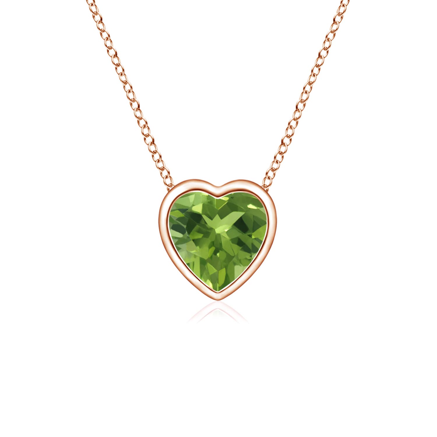 AAA - Peridot / 0.25 CT / 14 KT Rose Gold