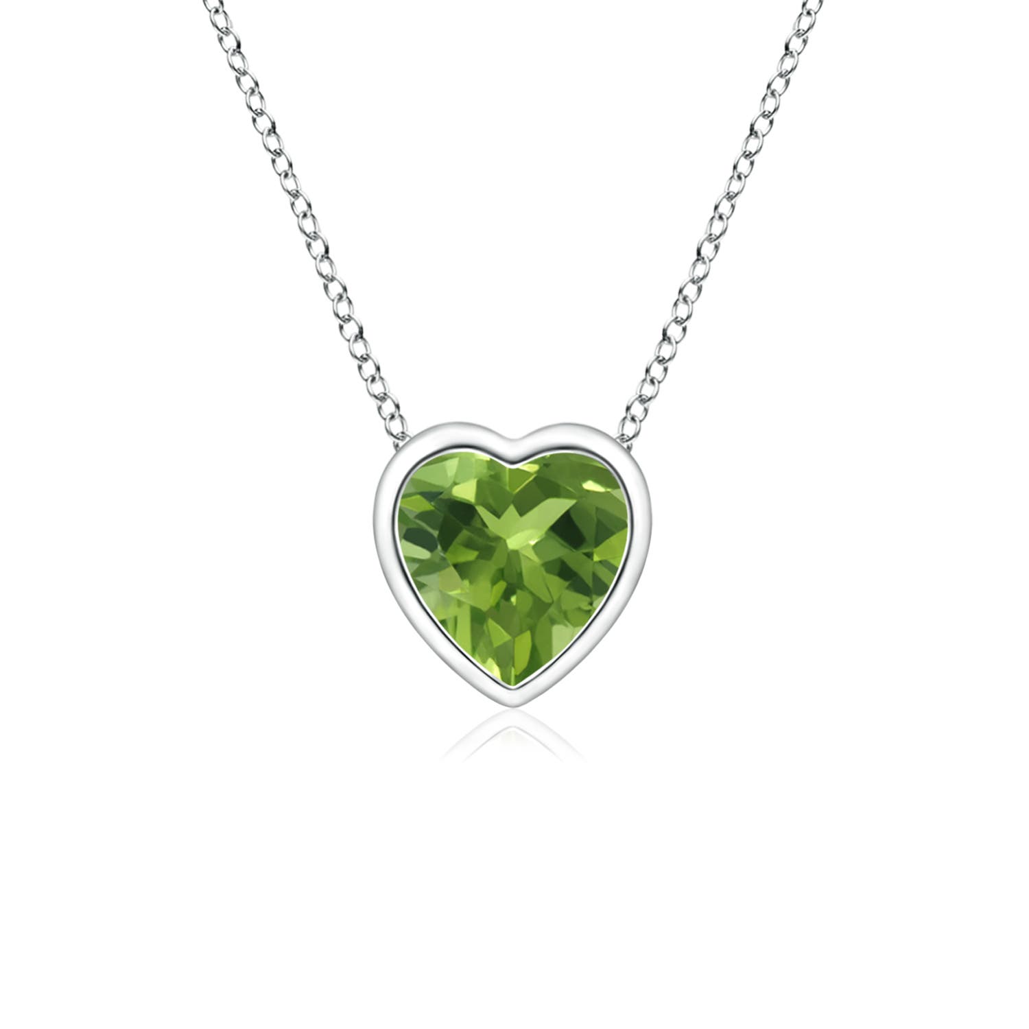 AAA - Peridot / 0.25 CT / 14 KT White Gold