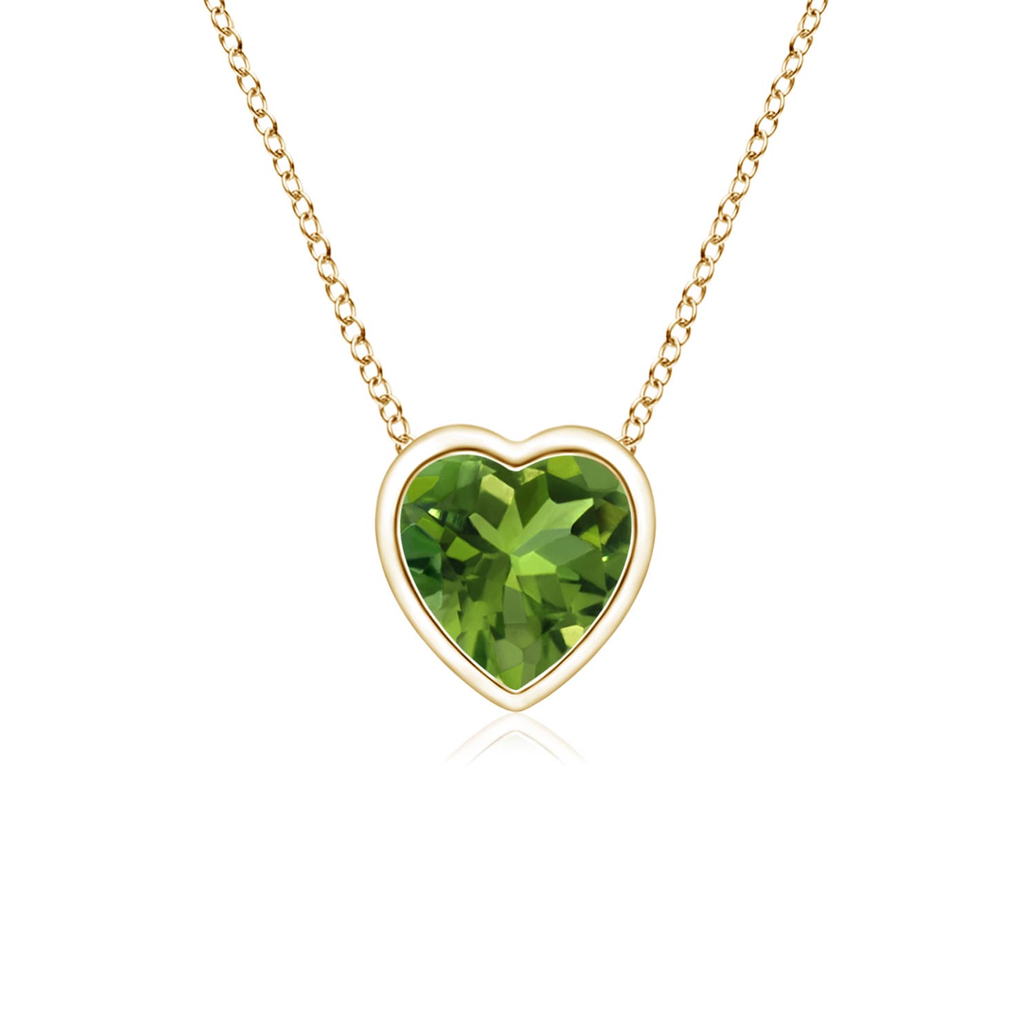 AAAA - Peridot / 0.25 CT / 14 KT Yellow Gold