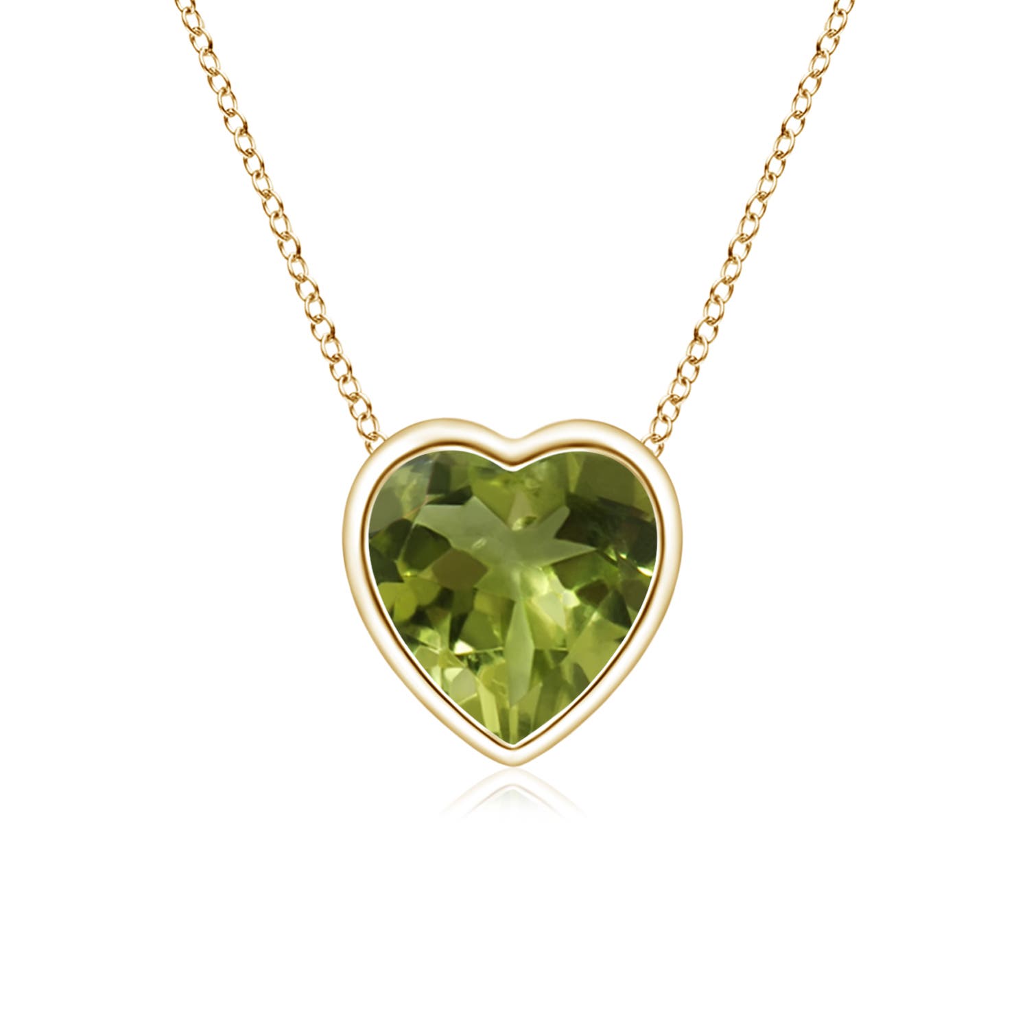 A - Peridot / 0.35 CT / 14 KT Yellow Gold