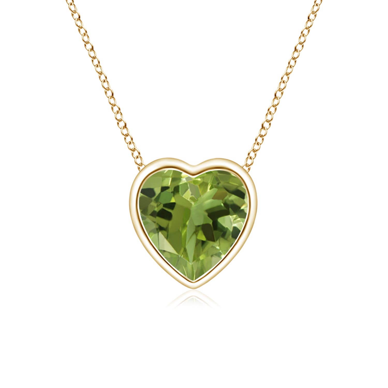 AA - Peridot / 0.35 CT / 14 KT Yellow Gold