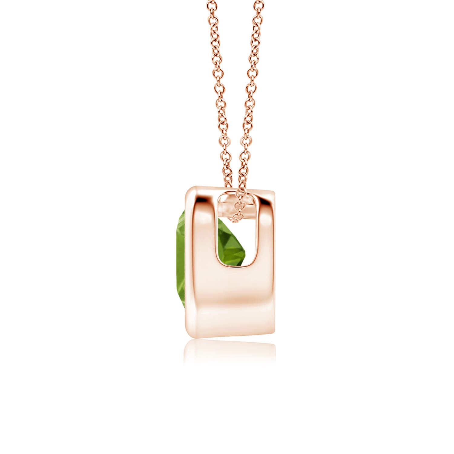 AAA - Peridot / 0.35 CT / 14 KT Rose Gold