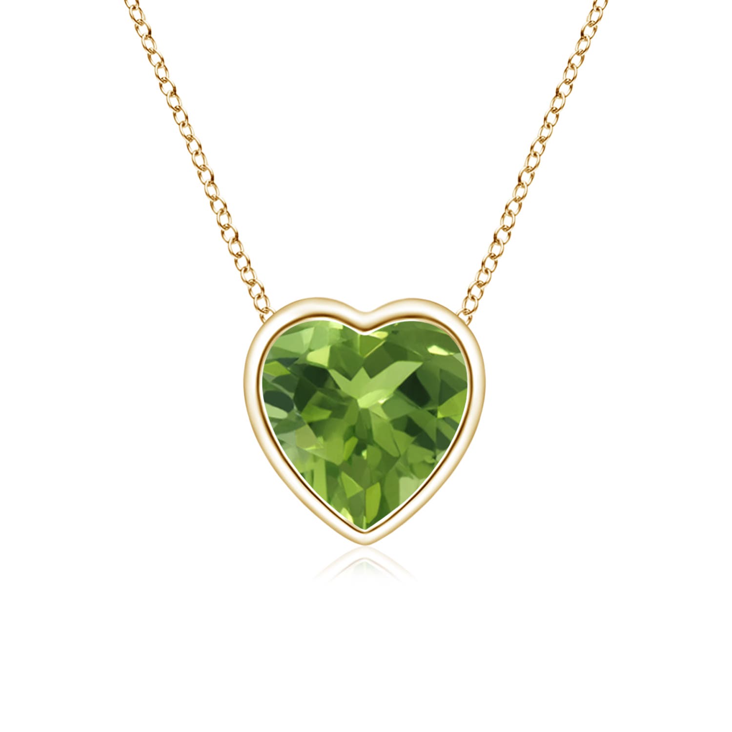 AAA - Peridot / 0.35 CT / 14 KT Yellow Gold