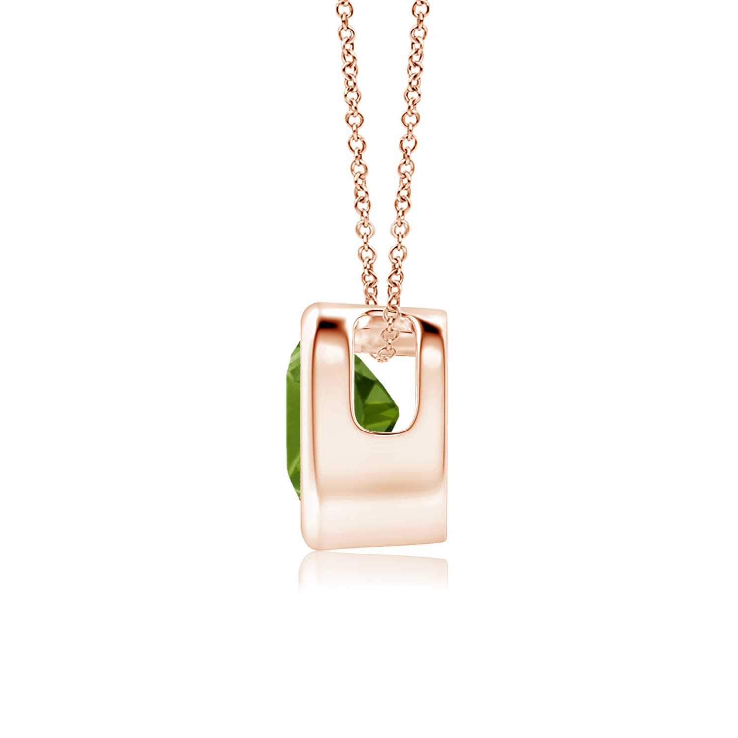 AAAA - Peridot / 0.35 CT / 14 KT Rose Gold