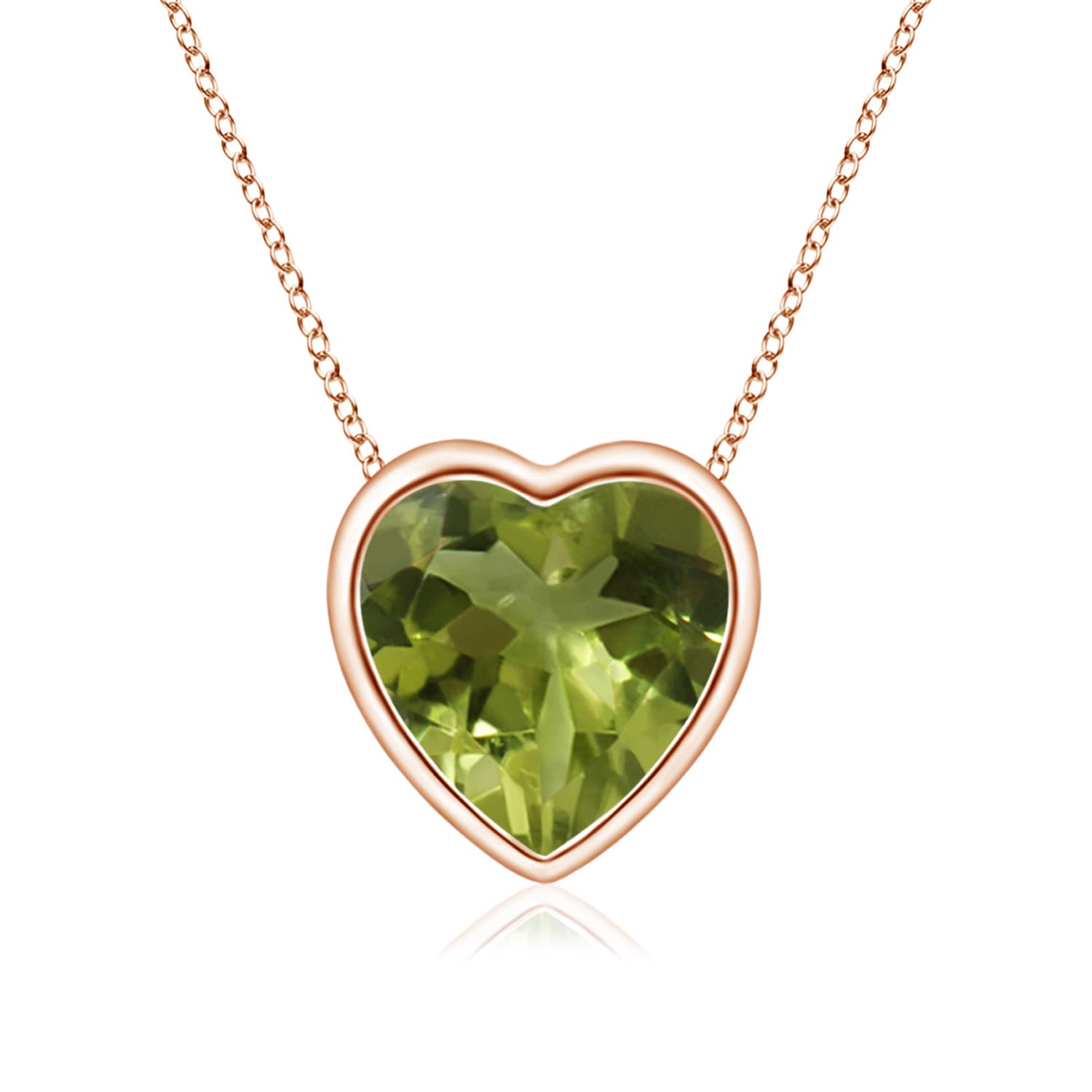 A - Peridot / 0.7 CT / 14 KT Rose Gold