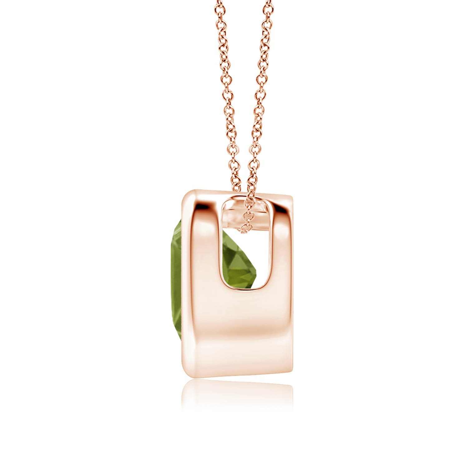 A - Peridot / 0.7 CT / 14 KT Rose Gold