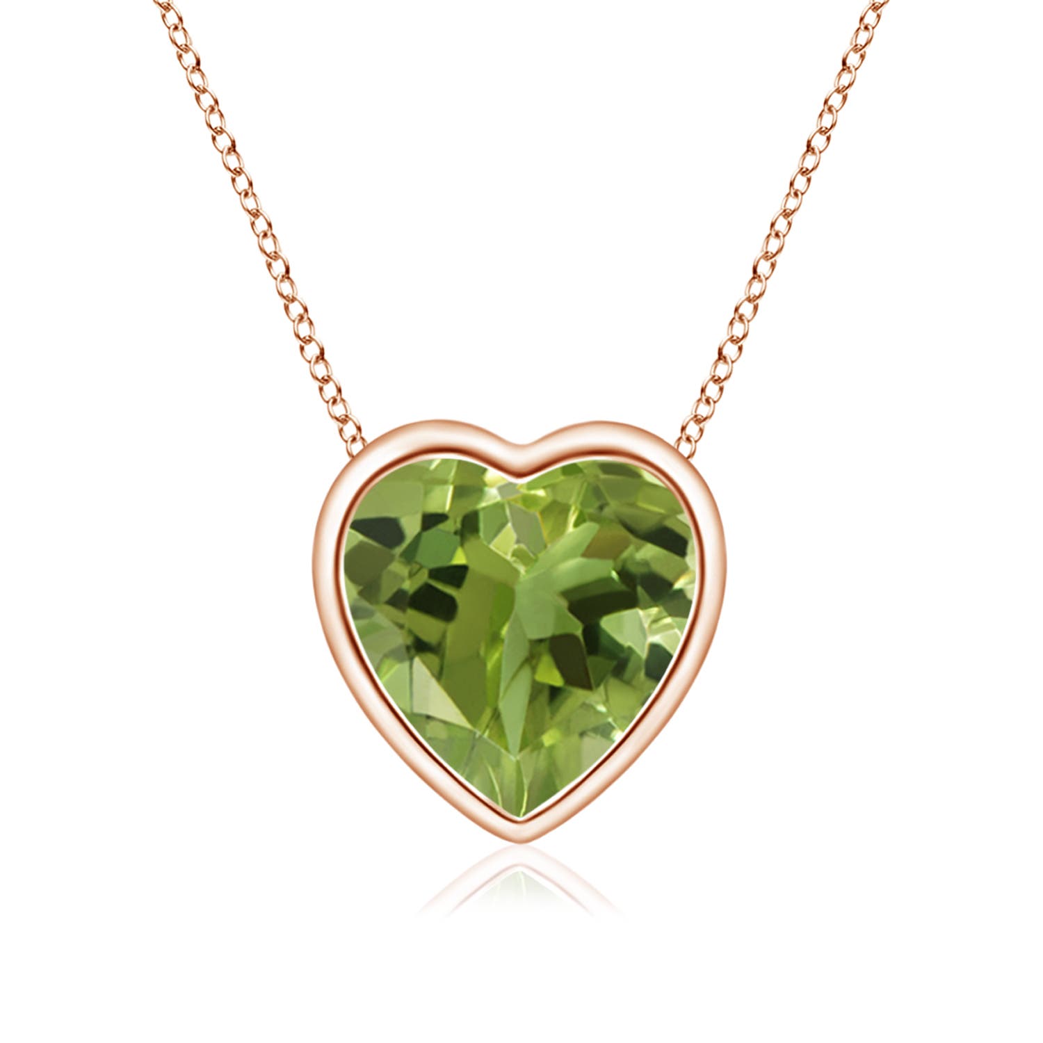 AA - Peridot / 0.7 CT / 14 KT Rose Gold