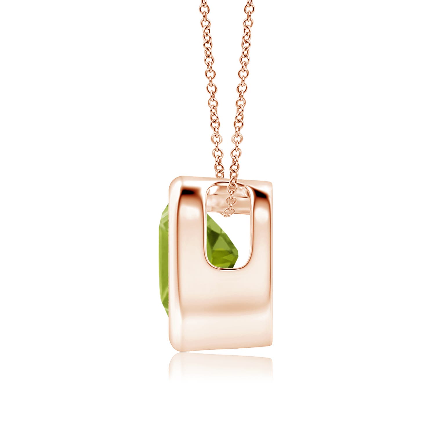 AA - Peridot / 0.7 CT / 14 KT Rose Gold