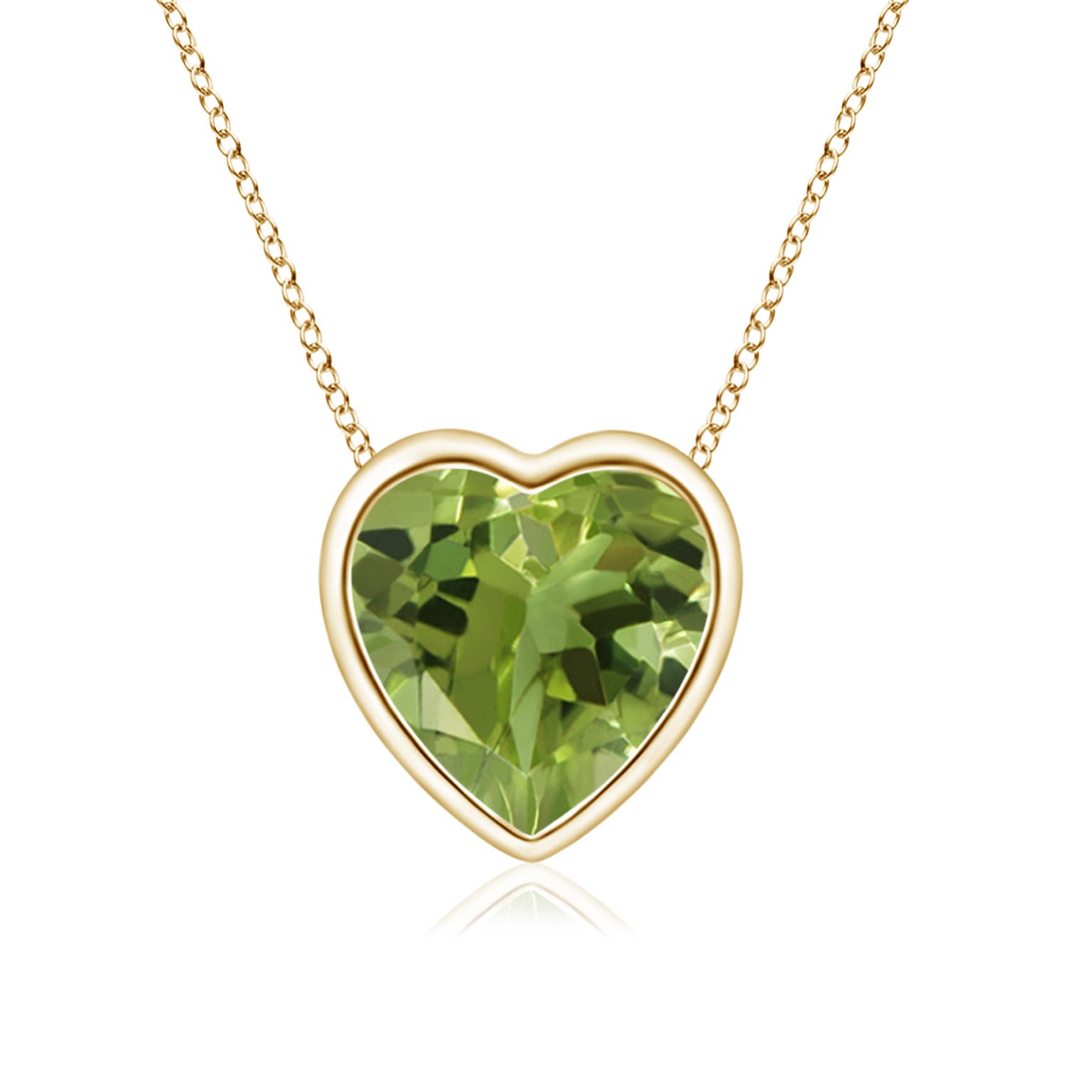 AA - Peridot / 0.7 CT / 14 KT Yellow Gold