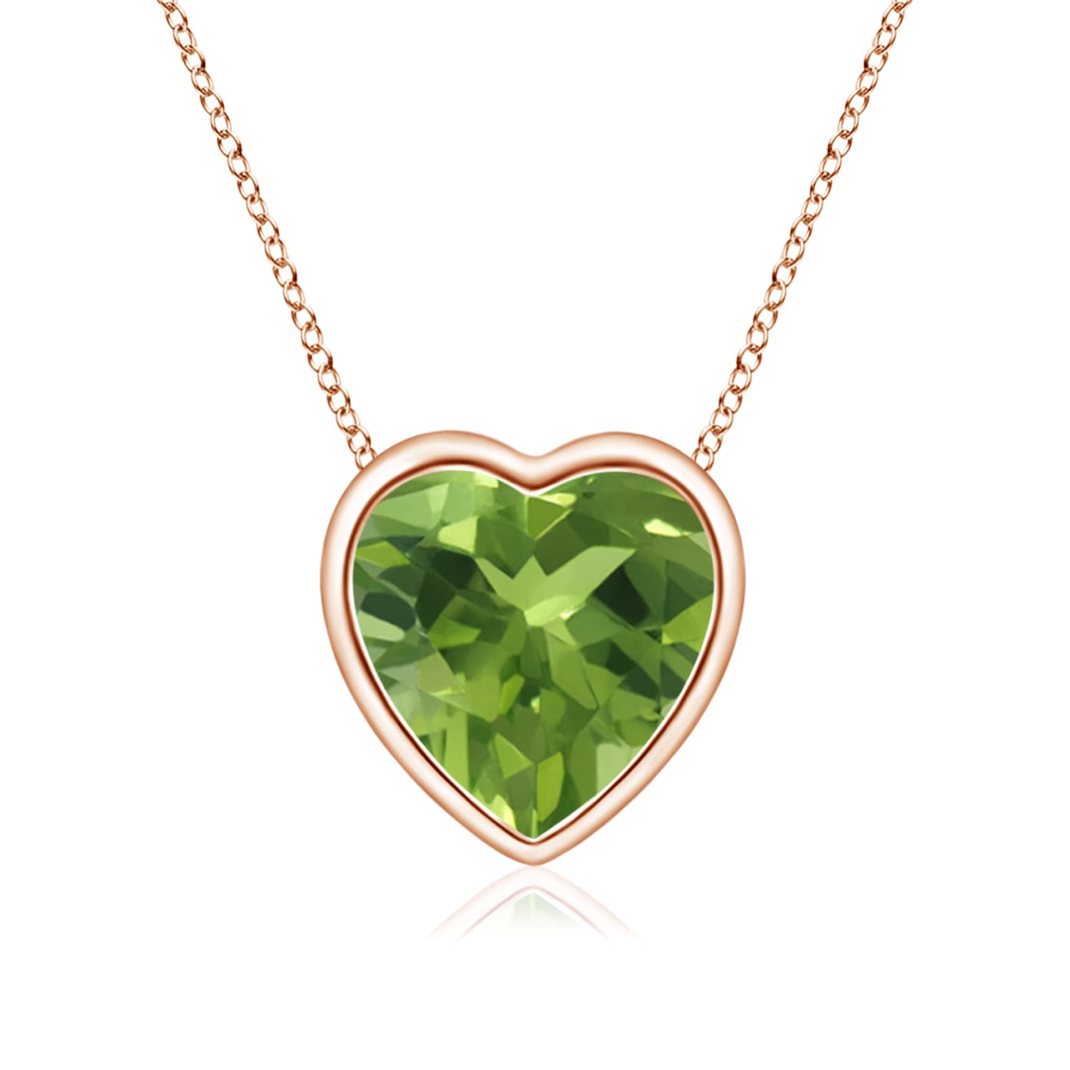 AAA - Peridot / 0.7 CT / 14 KT Rose Gold