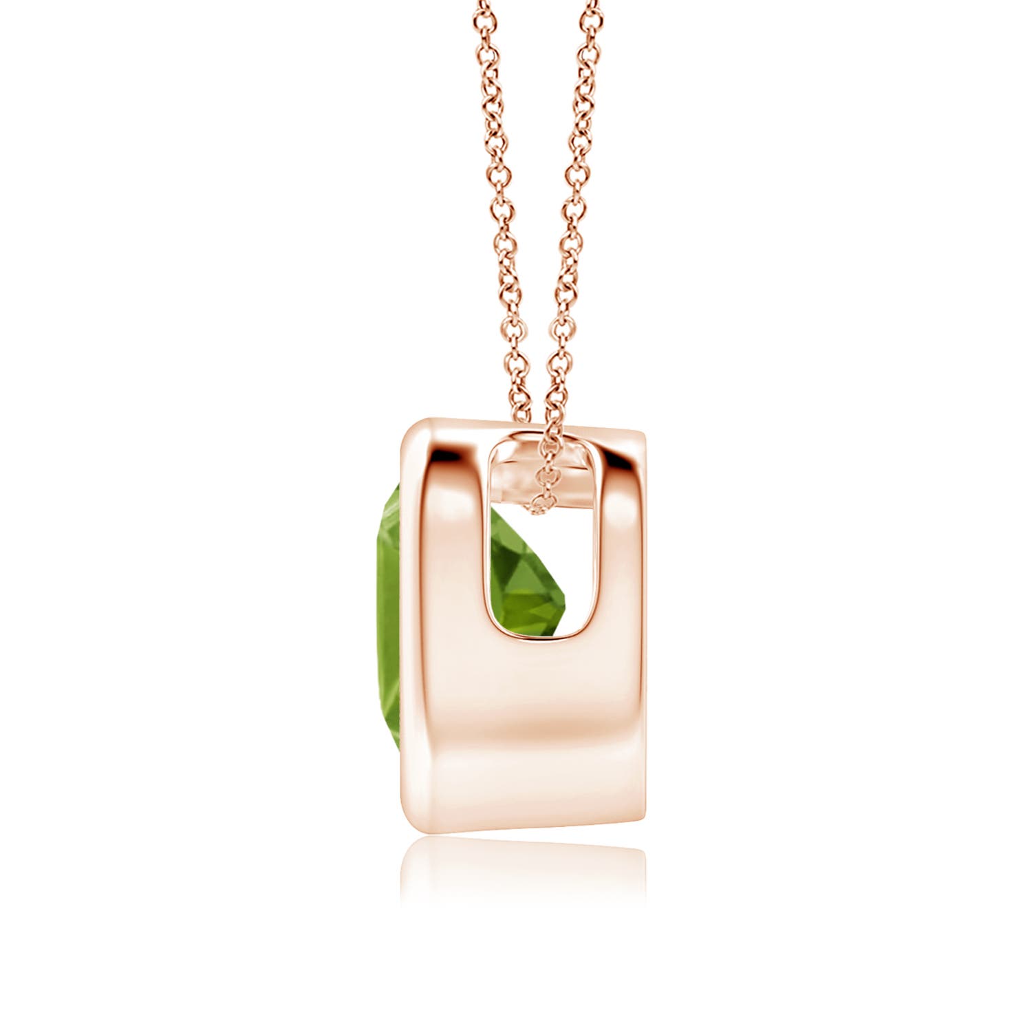 AAA - Peridot / 0.7 CT / 14 KT Rose Gold