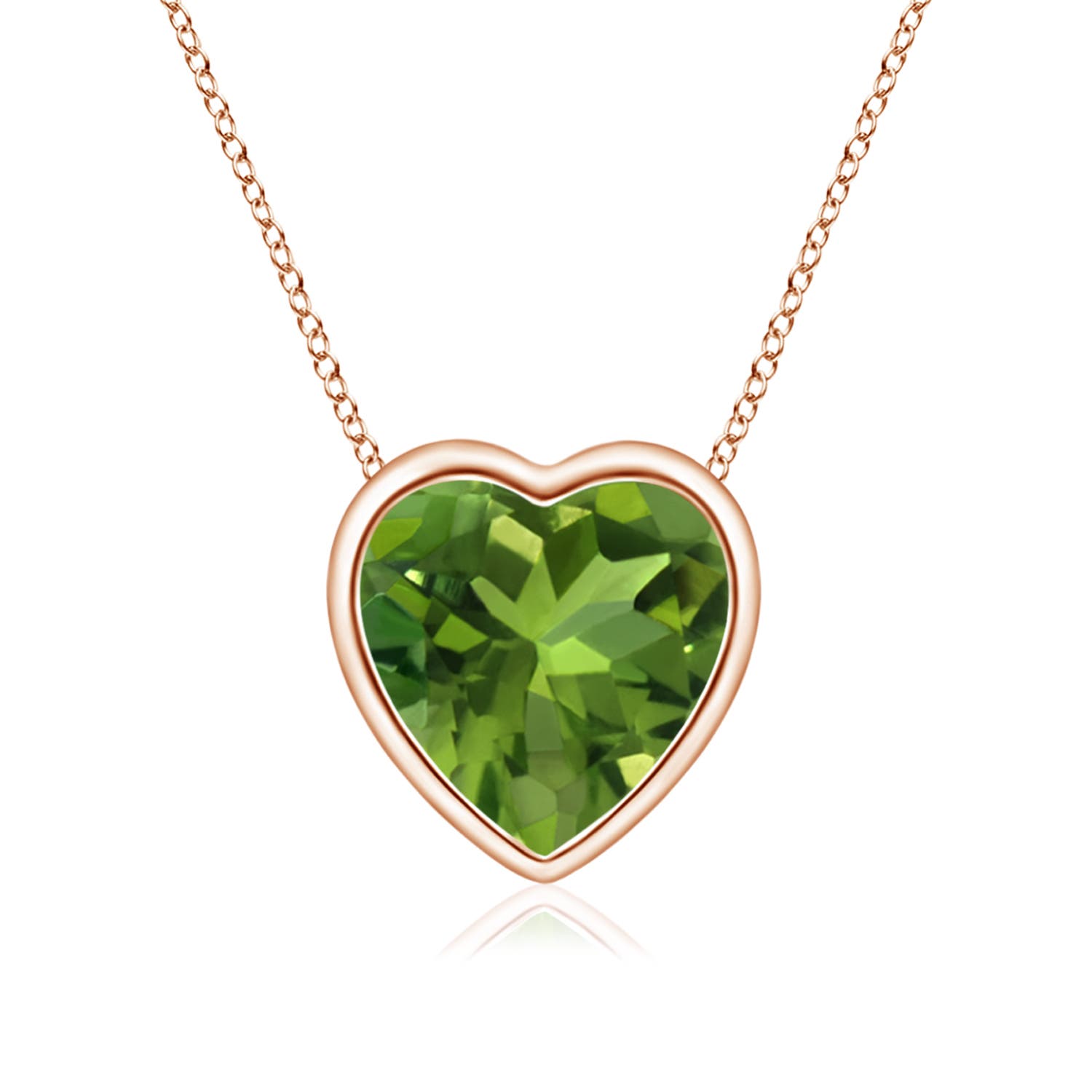 AAAA - Peridot / 0.7 CT / 14 KT Rose Gold