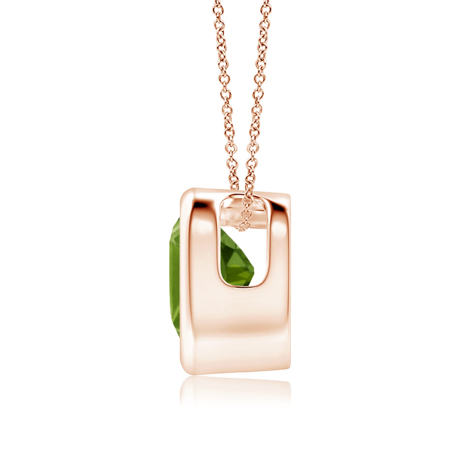 AAAA - Peridot / 0.7 CT / 14 KT Rose Gold