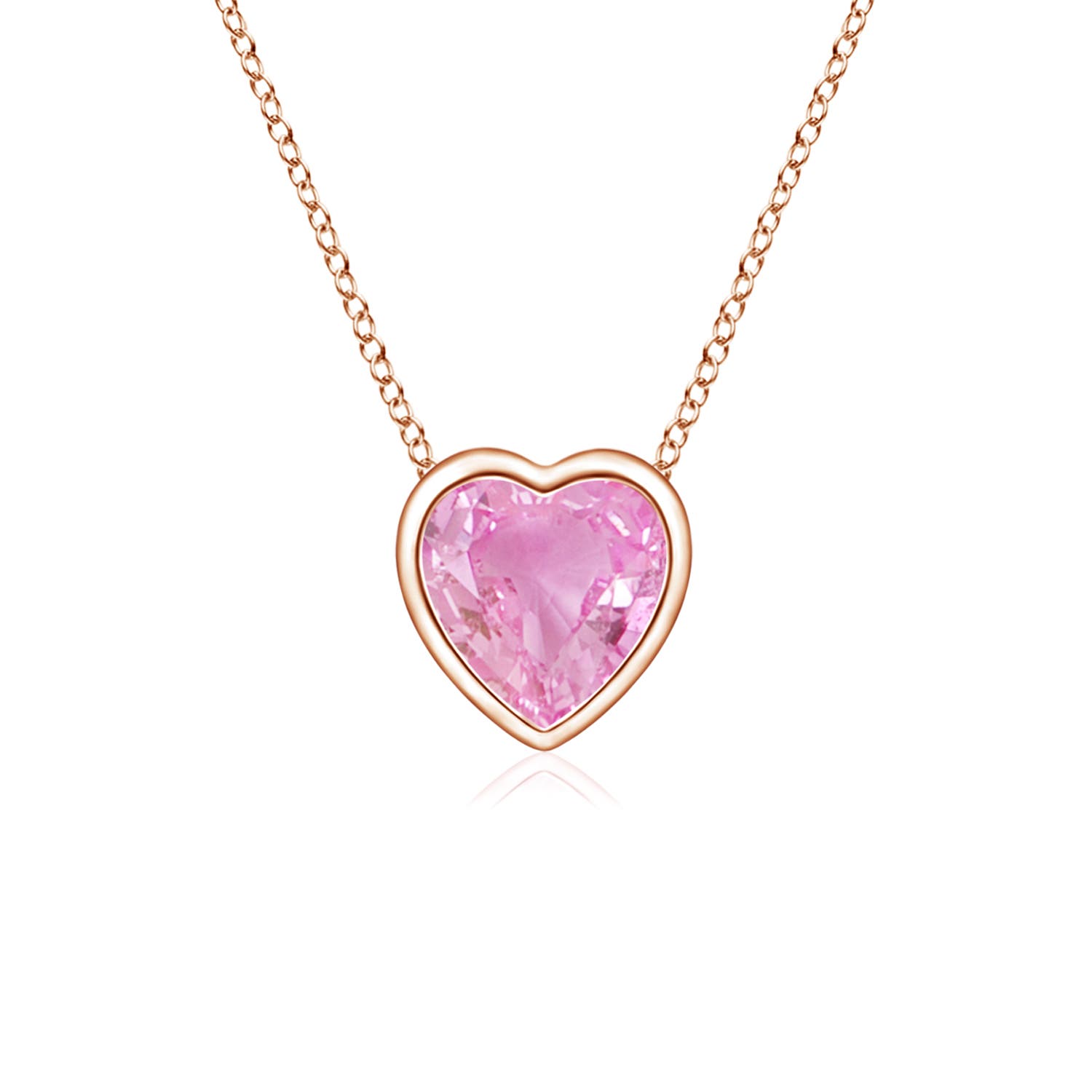 A - Pink Sapphire / 0.25 CT / 14 KT Rose Gold