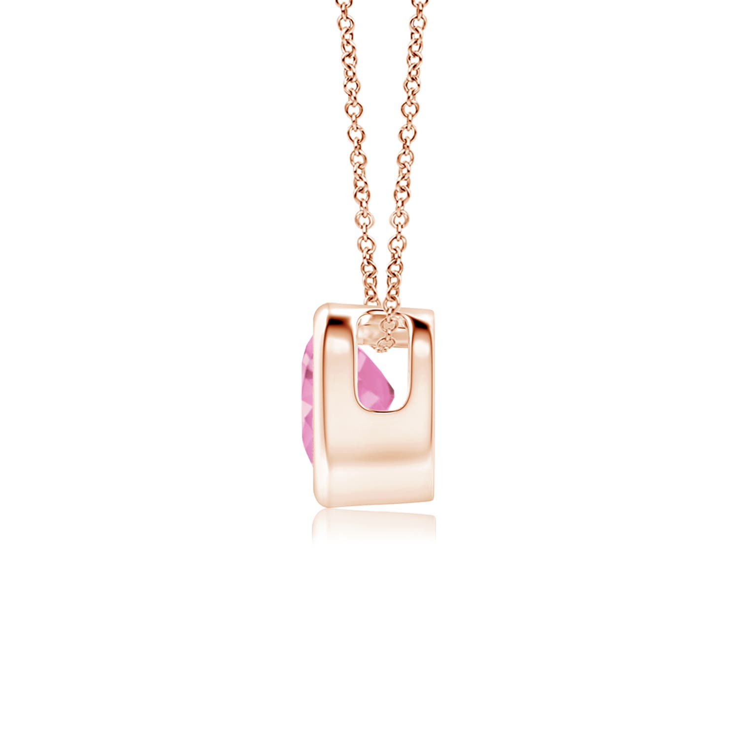 A - Pink Sapphire / 0.25 CT / 14 KT Rose Gold