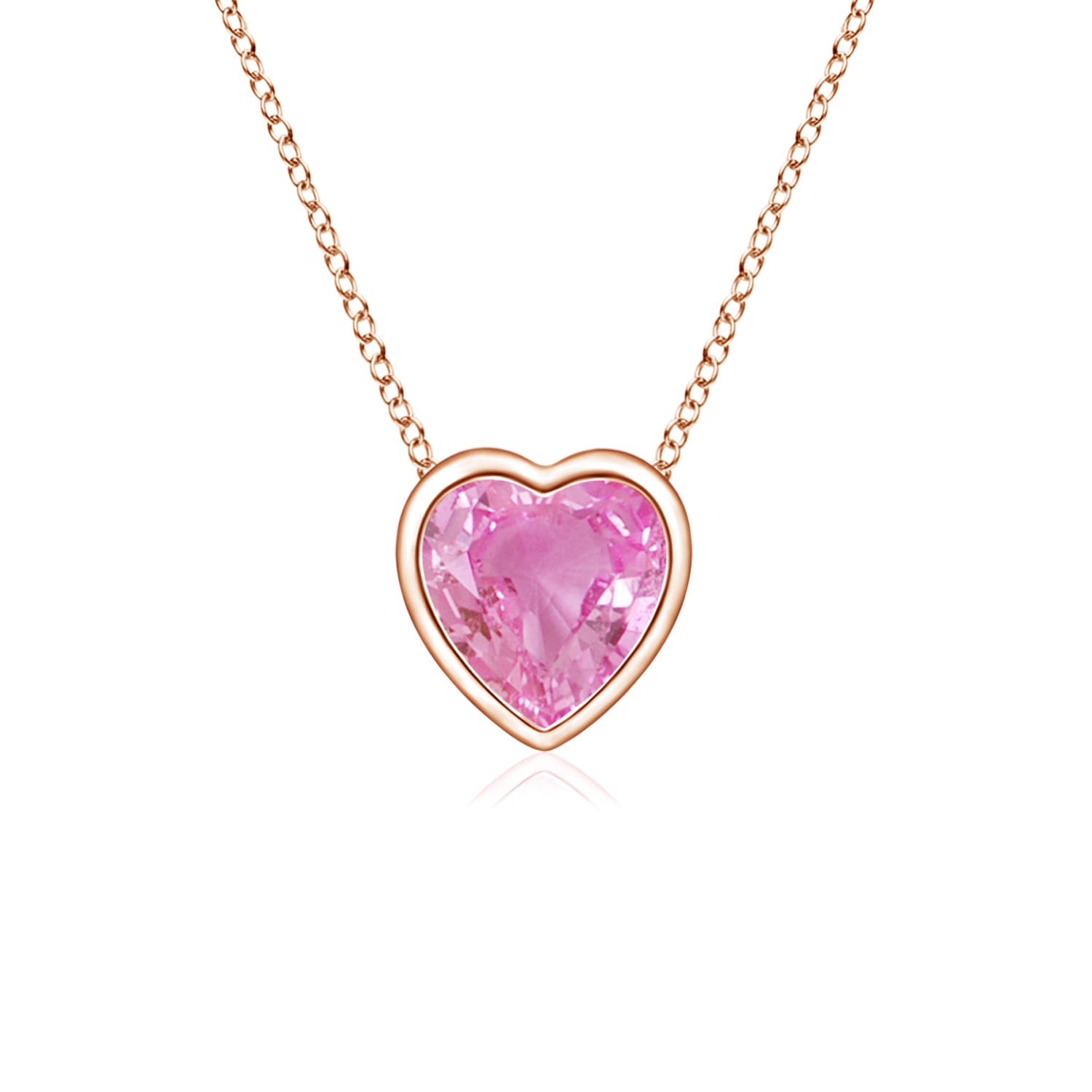 AA - Pink Sapphire / 0.25 CT / 14 KT Rose Gold