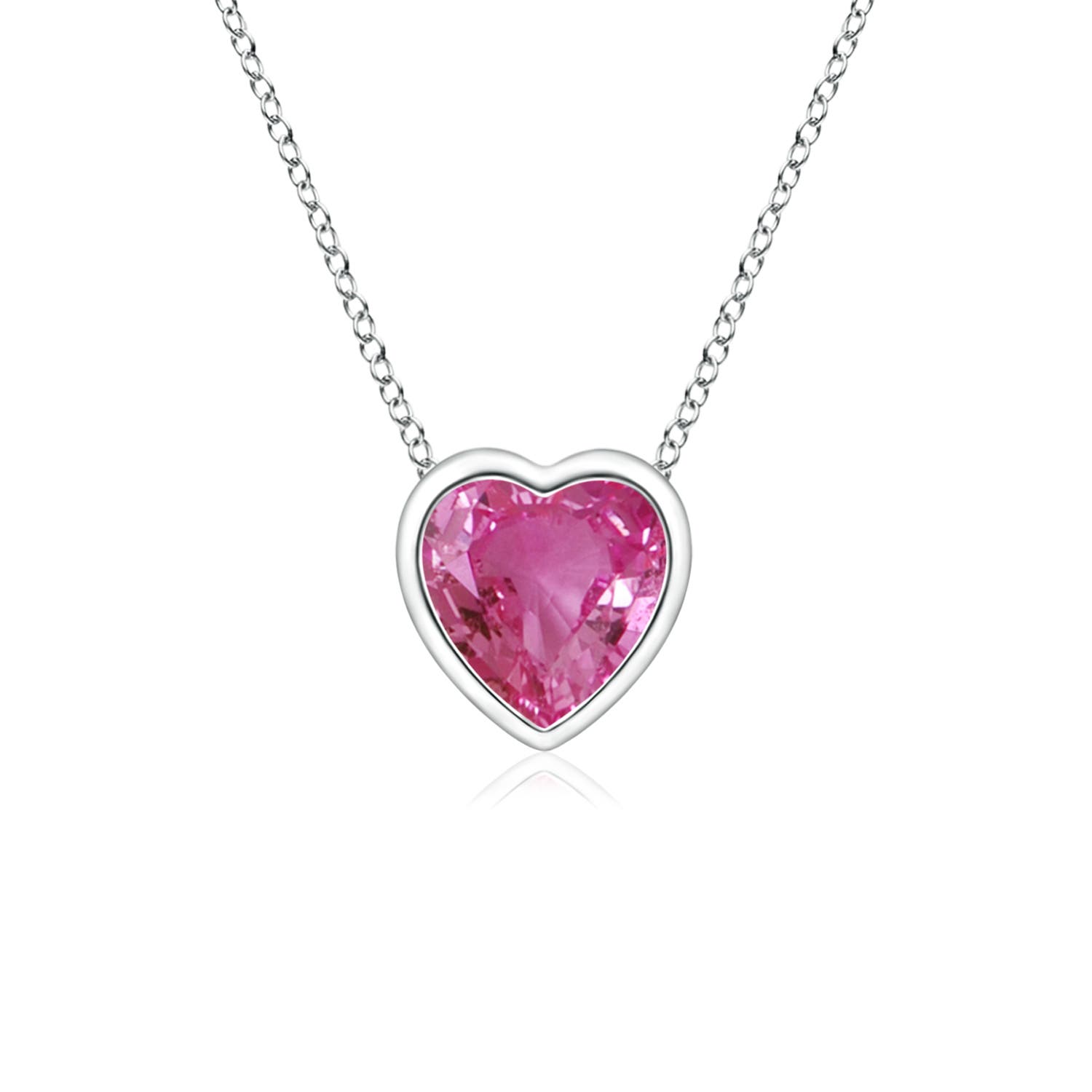 Image Representation of the Platinum Pink Sapphire Necklaces & Pendants