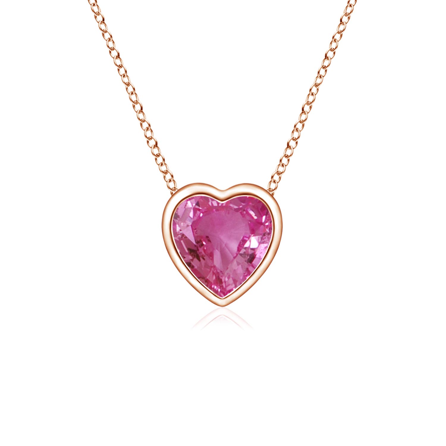 AAAA - Pink Sapphire / 0.25 CT / 14 KT Rose Gold