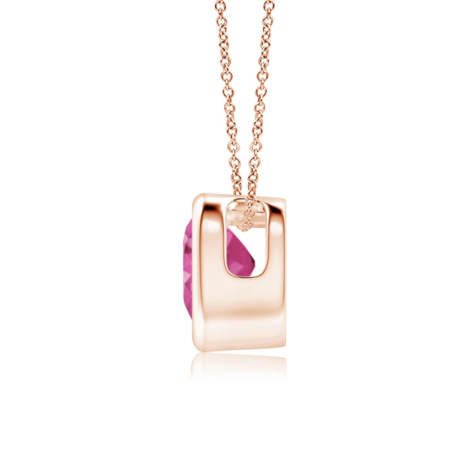 AAAA - Pink Sapphire / 0.55 CT / 14 KT Rose Gold