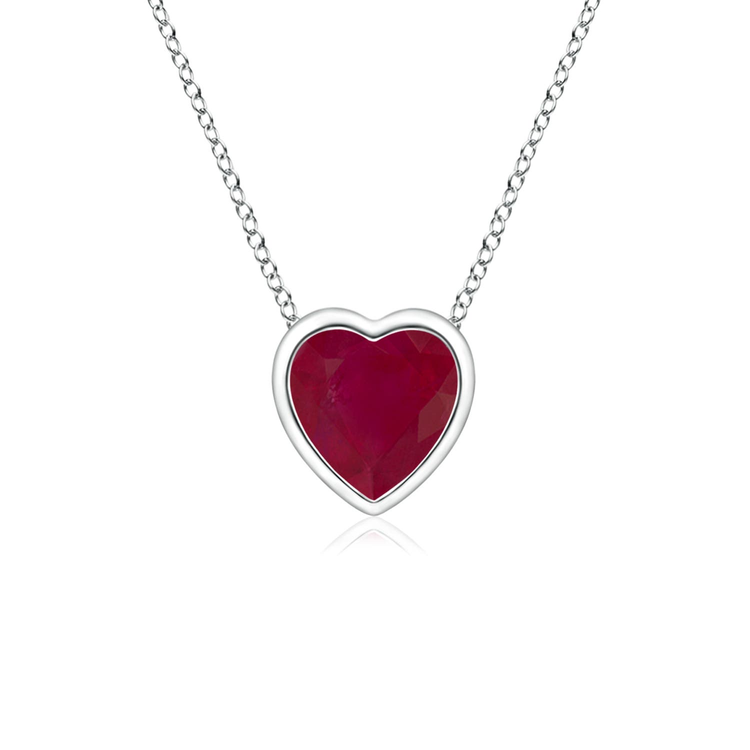 A - Ruby / 0.3 CT / 14 KT White Gold