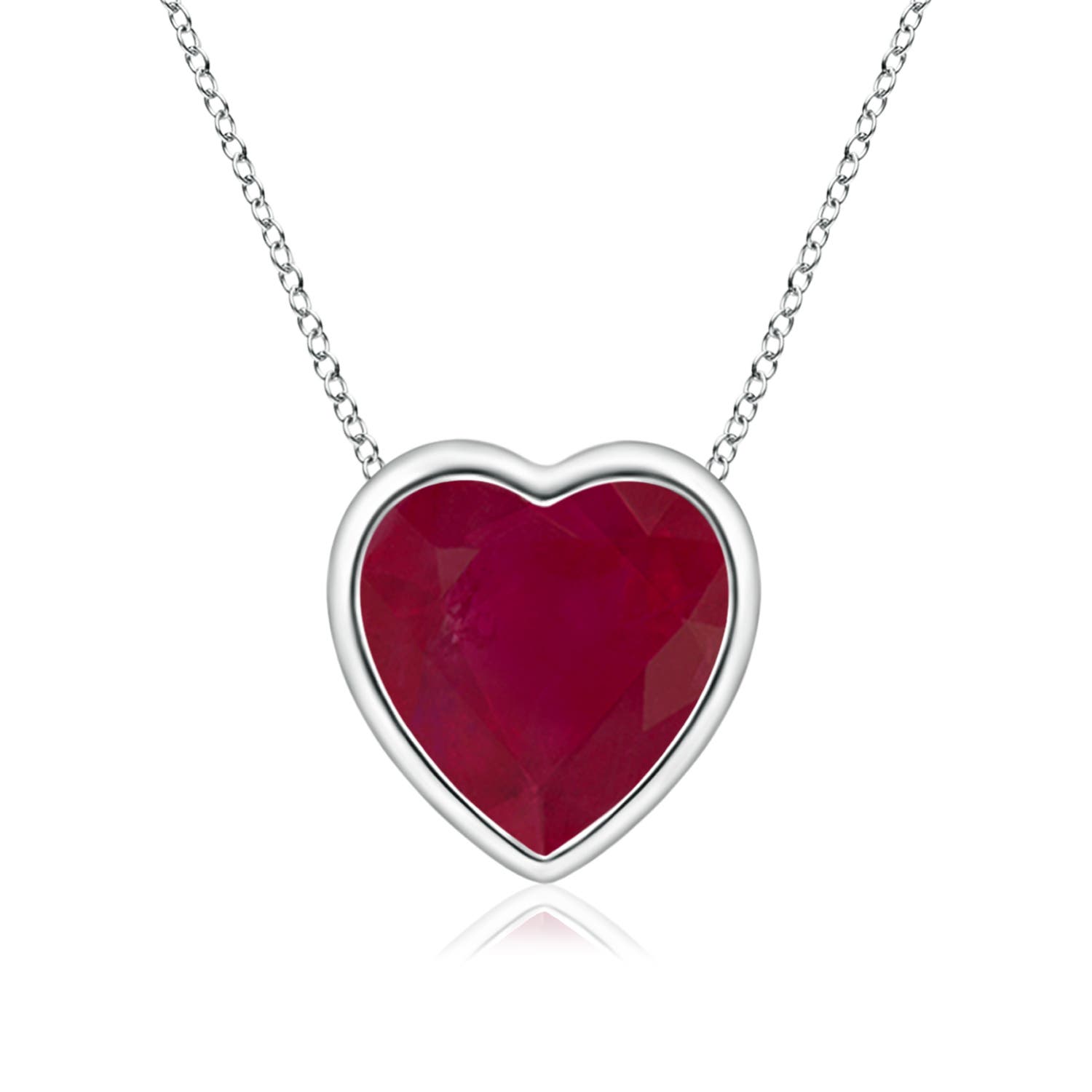 A - Ruby / 0.8 CT / 14 KT White Gold