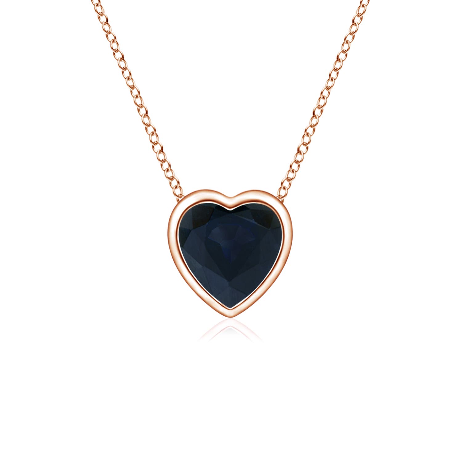 A - Blue Sapphire / 0.3 CT / 14 KT Rose Gold