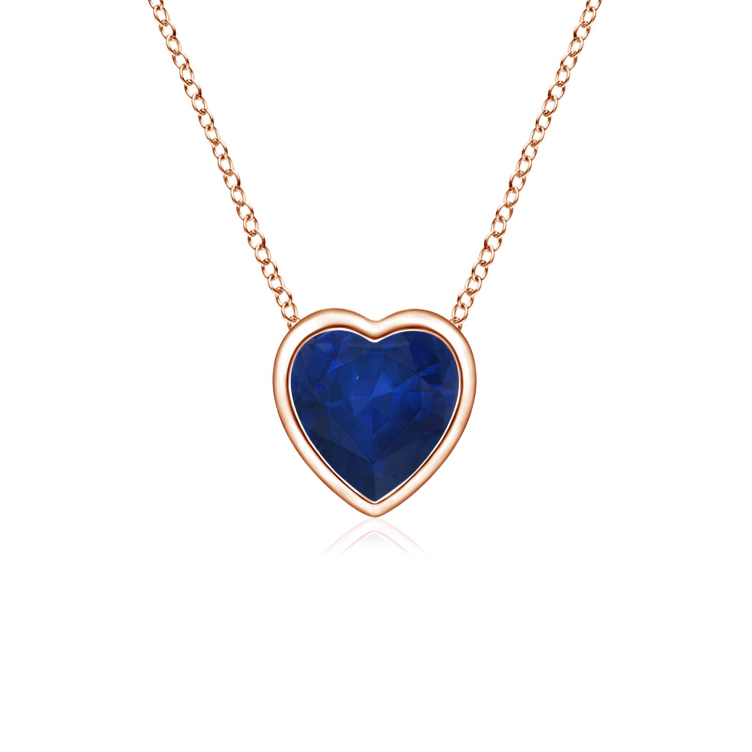 AA - Blue Sapphire / 0.3 CT / 14 KT Rose Gold