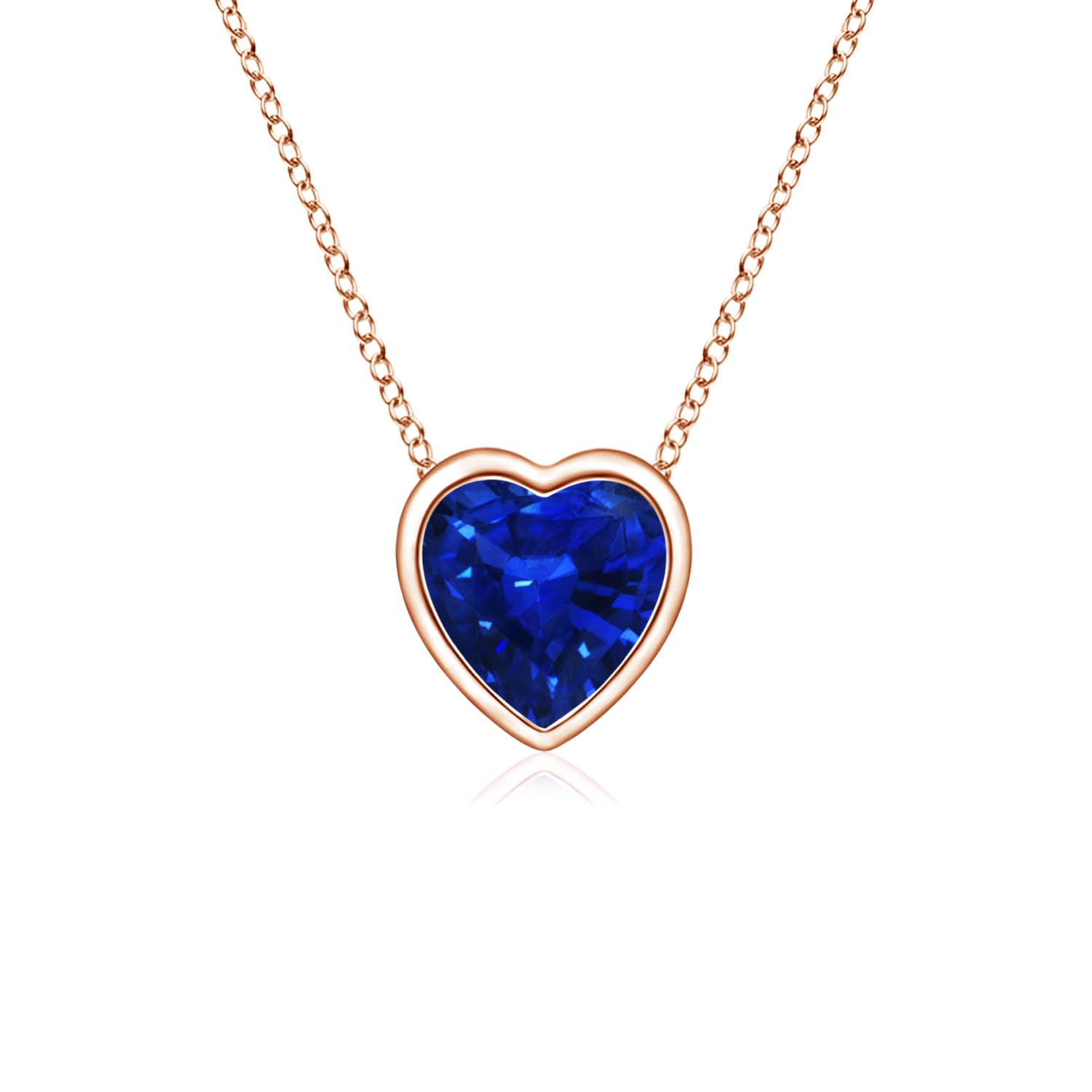 AAAA - Blue Sapphire / 0.3 CT / 14 KT Rose Gold