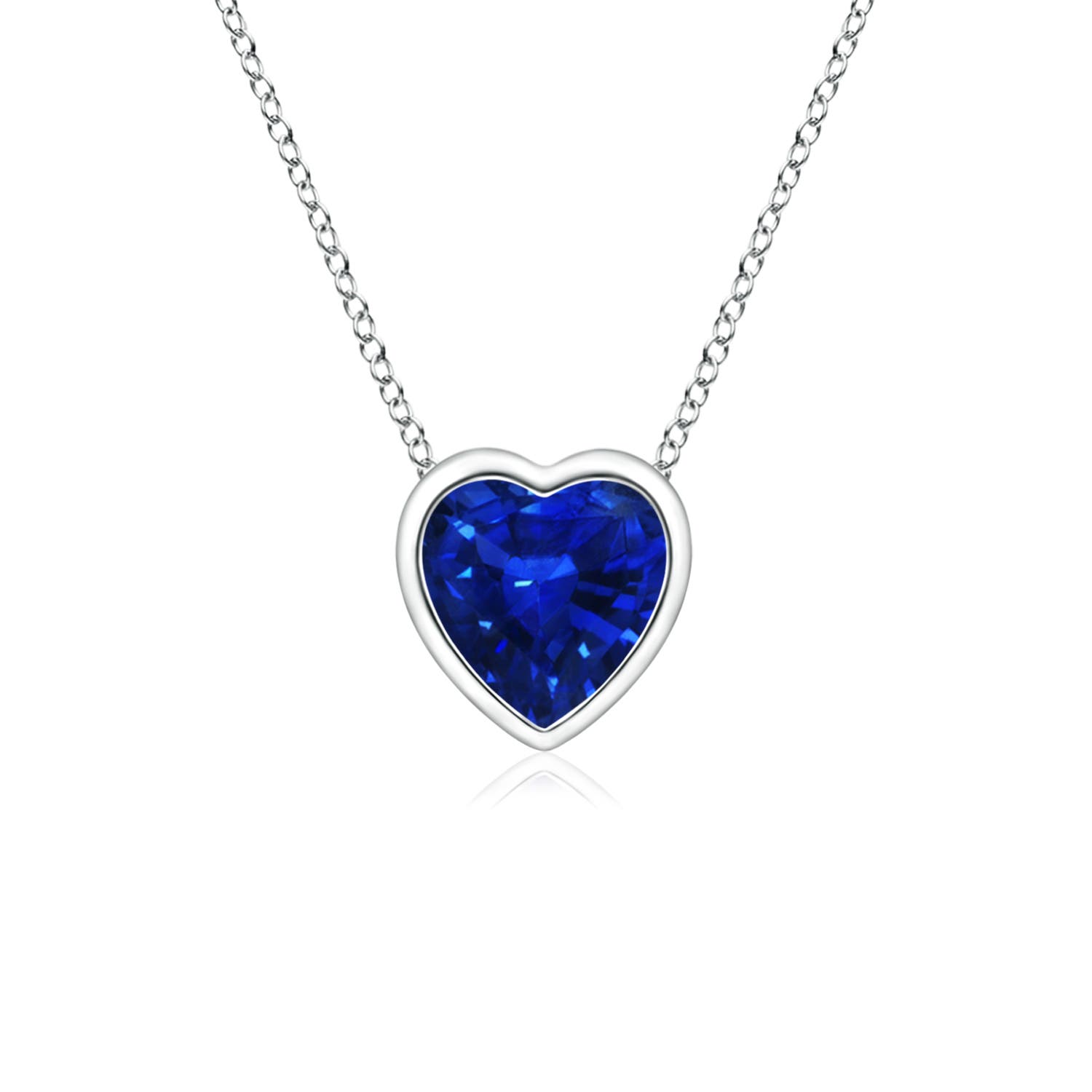 AAAA - Blue Sapphire / 0.3 CT / 14 KT White Gold