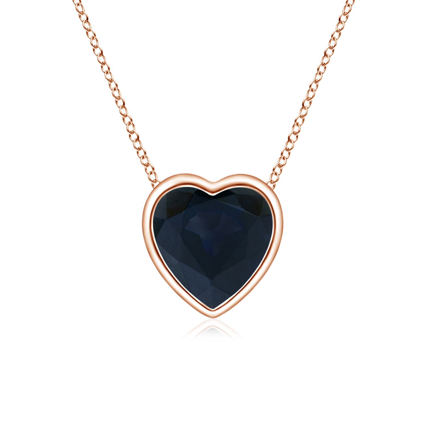 A - Blue Sapphire / 0.48 CT / 14 KT Rose Gold