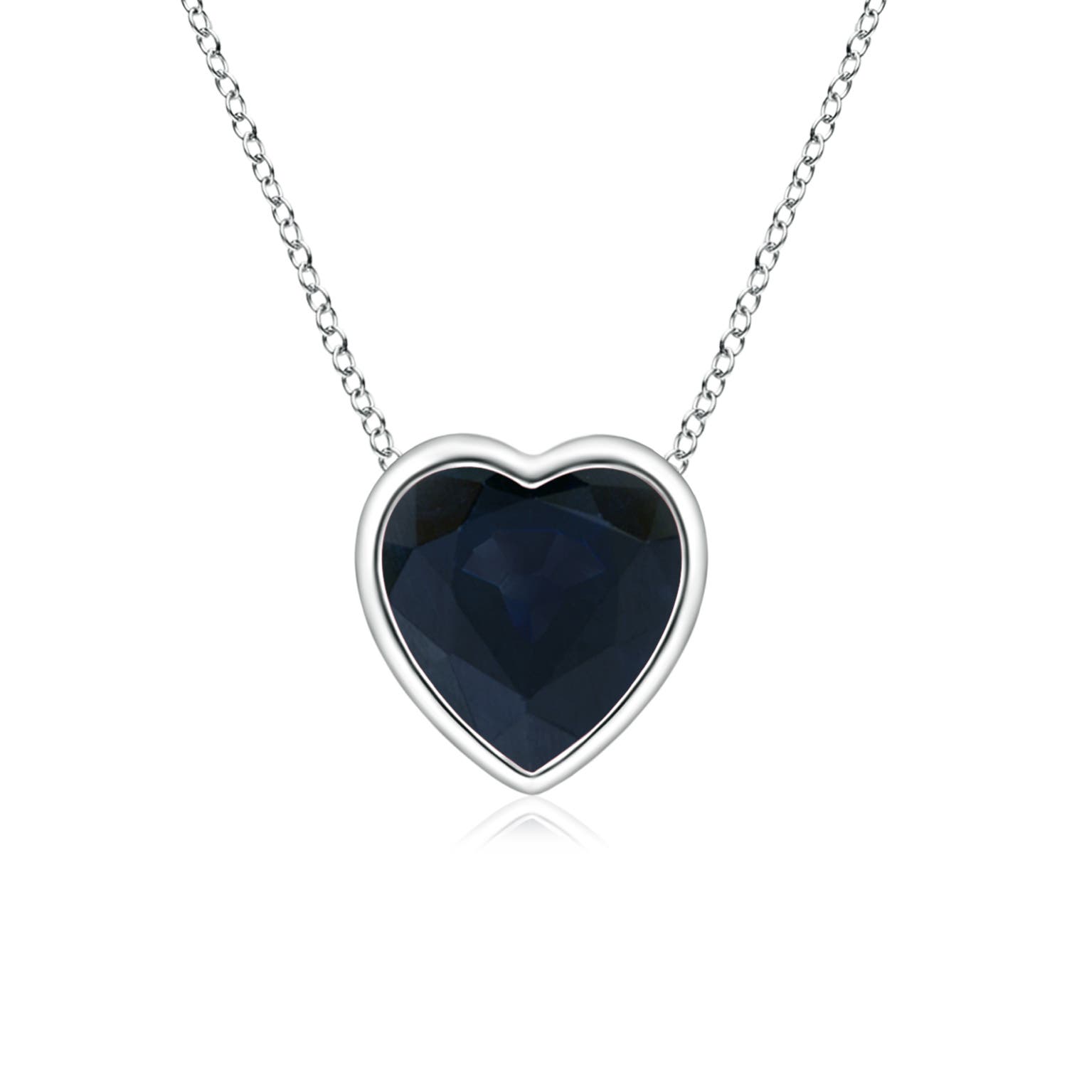 A - Blue Sapphire / 0.48 CT / 14 KT White Gold