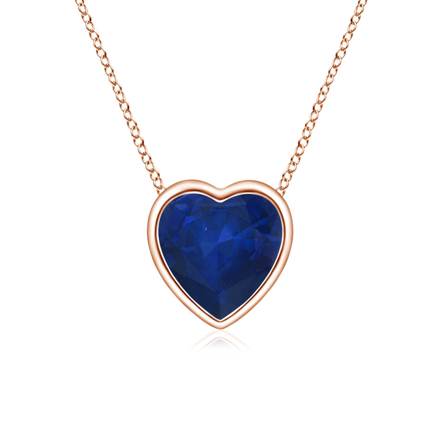 AA - Blue Sapphire / 0.48 CT / 14 KT Rose Gold