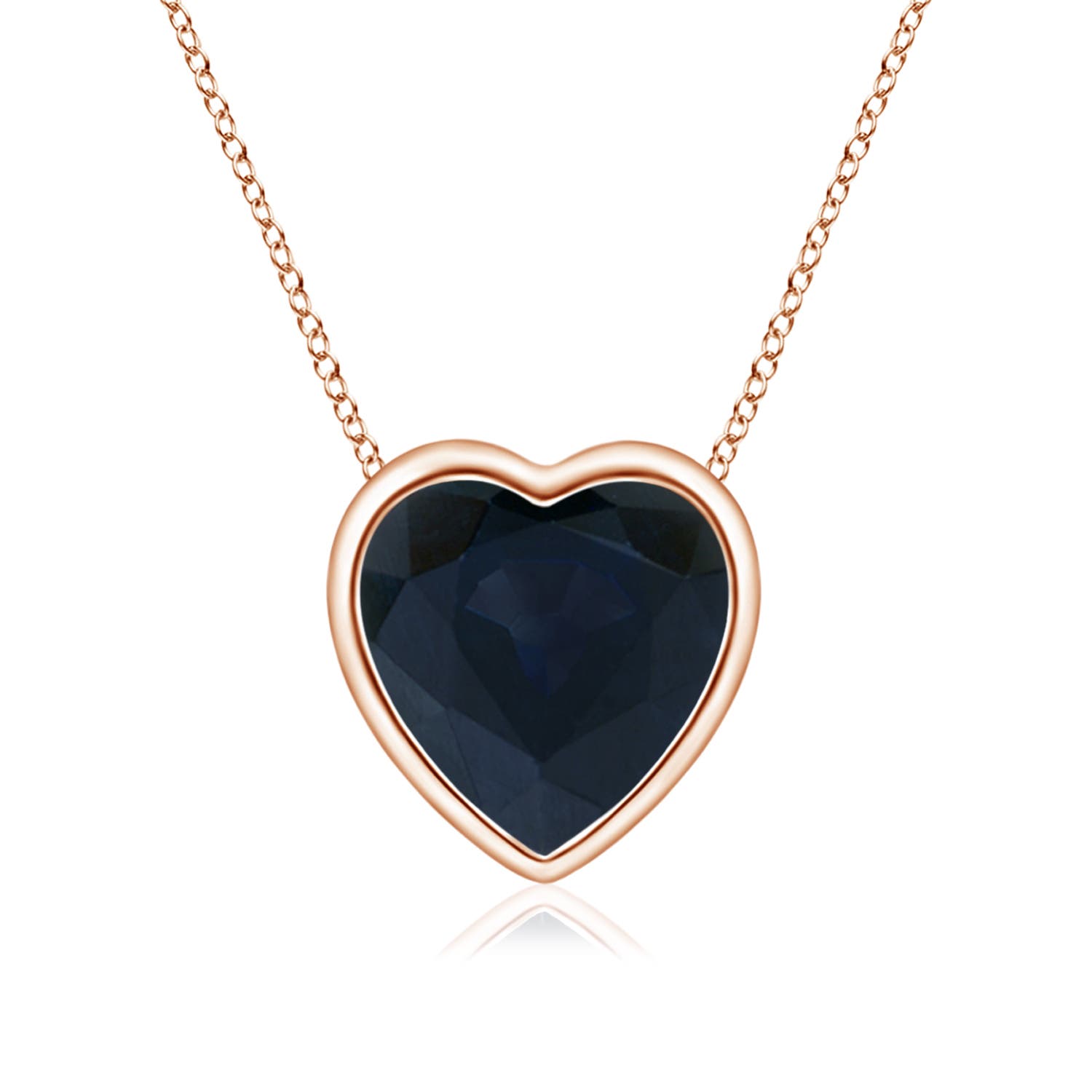 A - Blue Sapphire / 0.85 CT / 14 KT Rose Gold