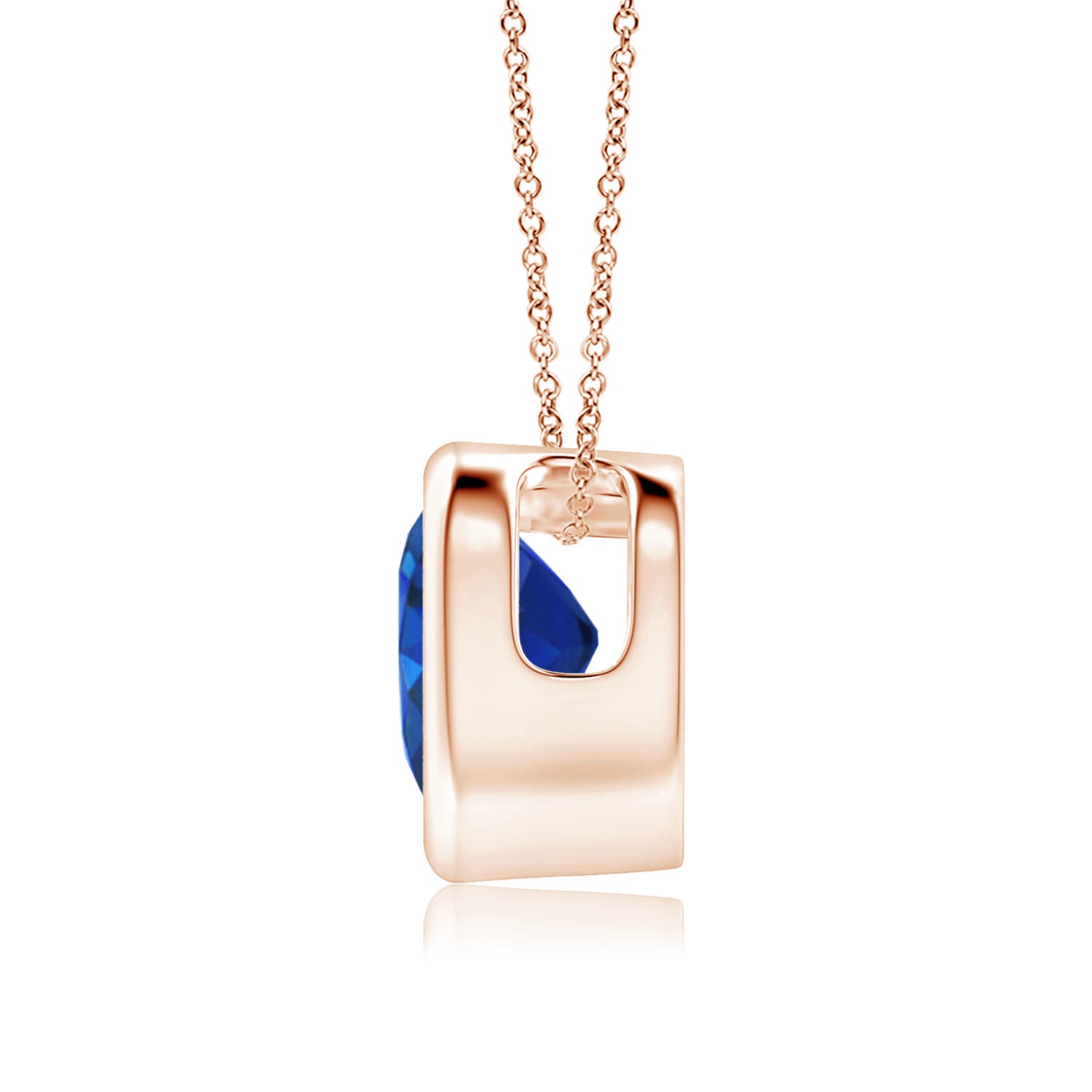 AAA - Blue Sapphire / 0.85 CT / 14 KT Rose Gold