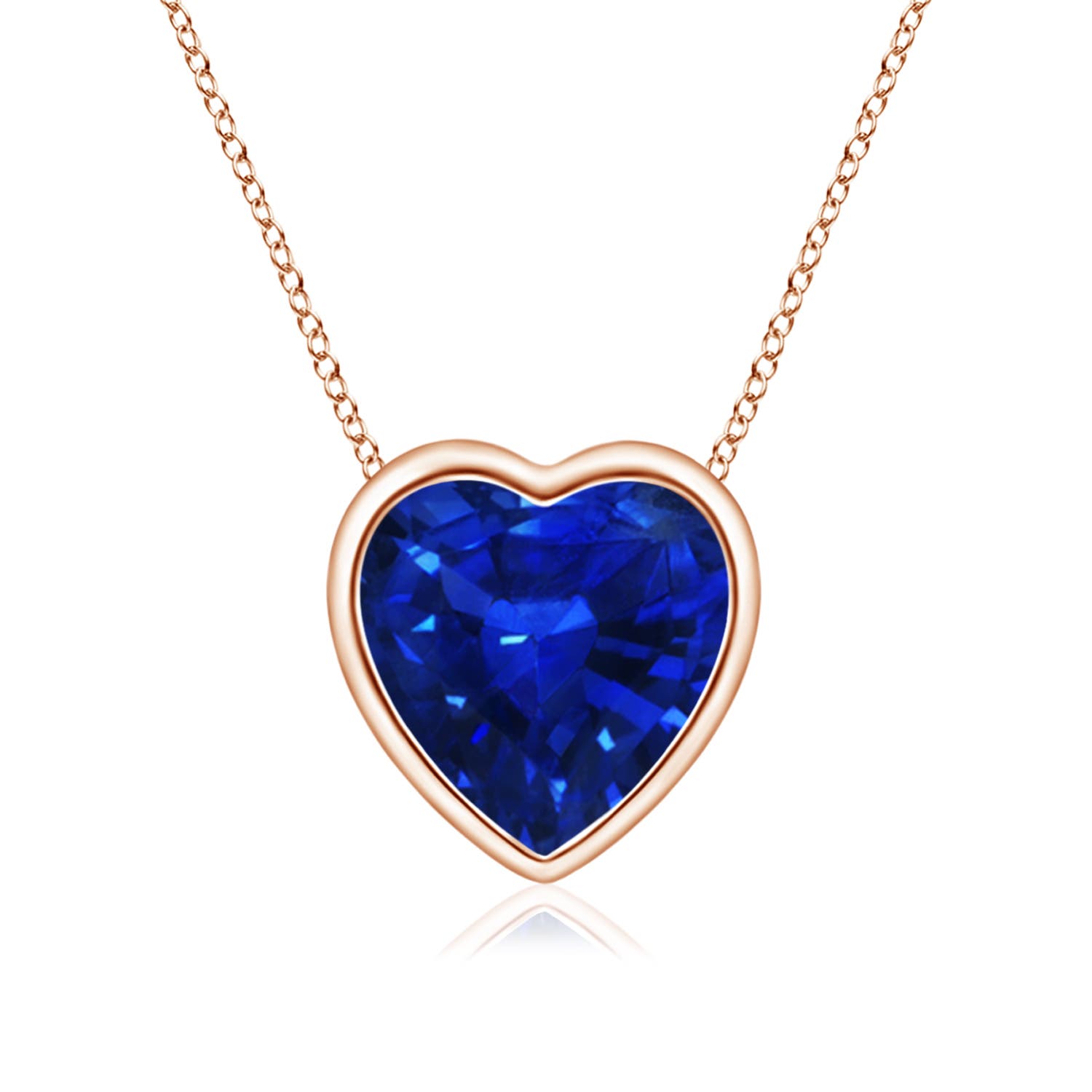 AAAA - Blue Sapphire / 0.85 CT / 14 KT Rose Gold