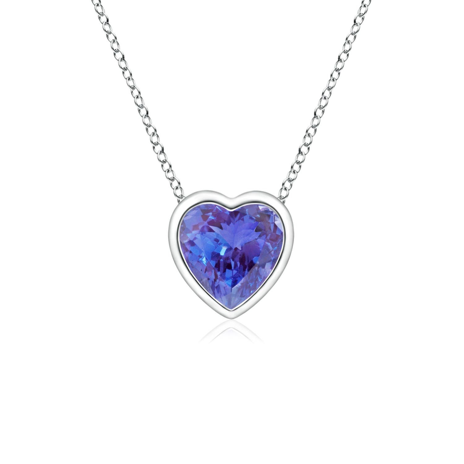 AAA - Tanzanite / 0.23 CT / 14 KT White Gold