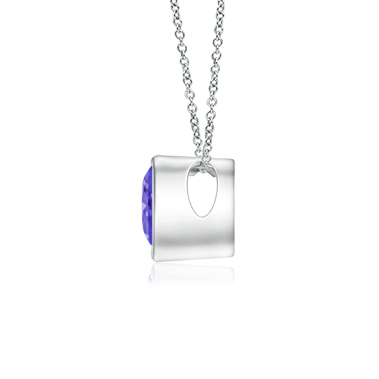 AAA - Tanzanite / 0.23 CT / 14 KT White Gold