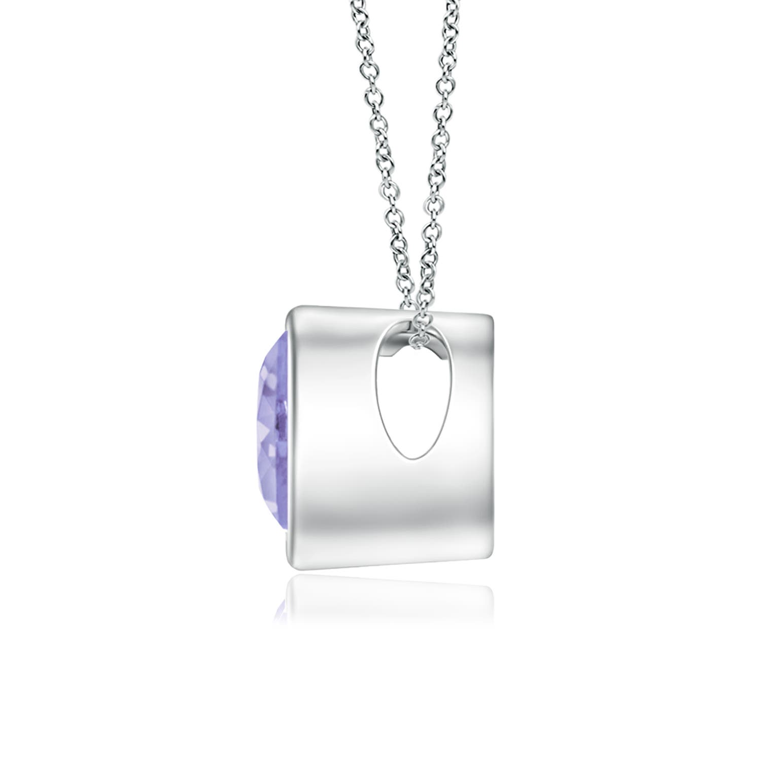 A - Tanzanite / 0.4 CT / 14 KT White Gold