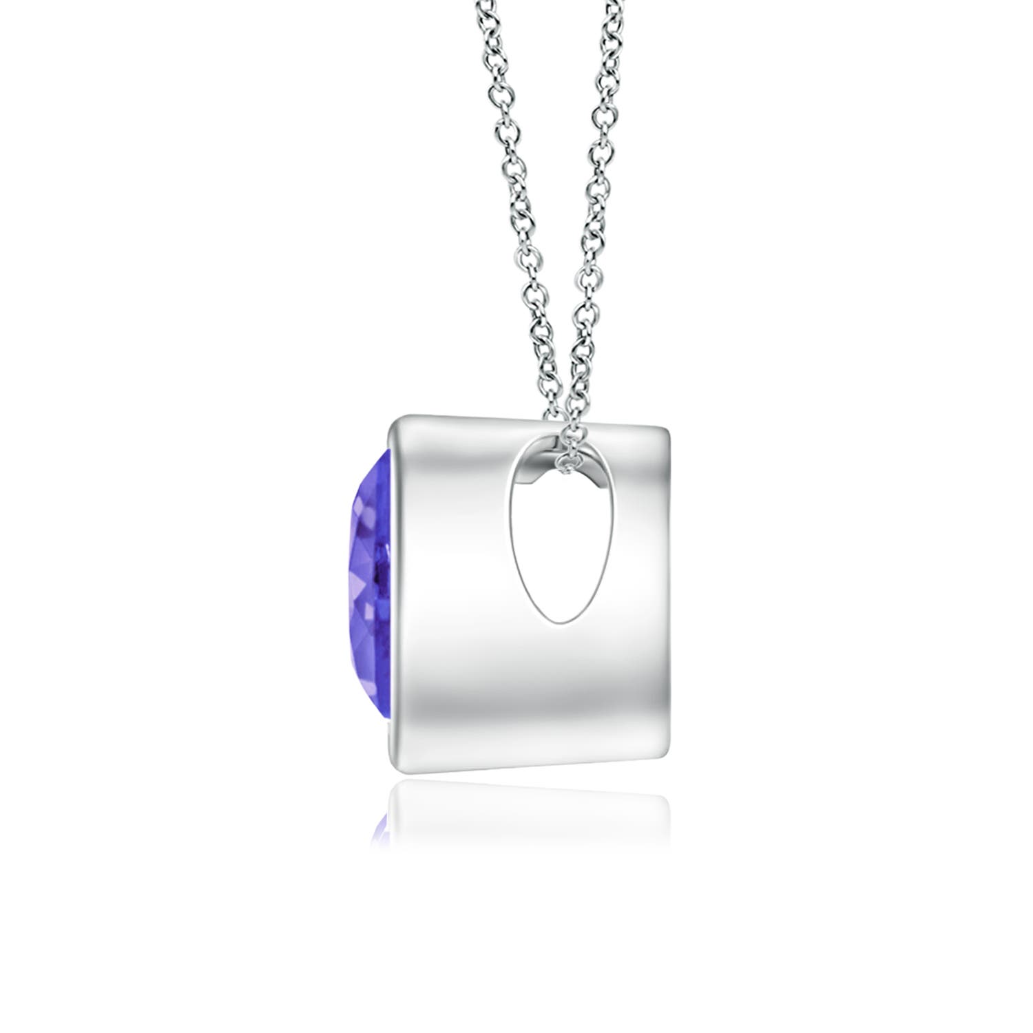 AAA - Tanzanite / 0.4 CT / 14 KT White Gold