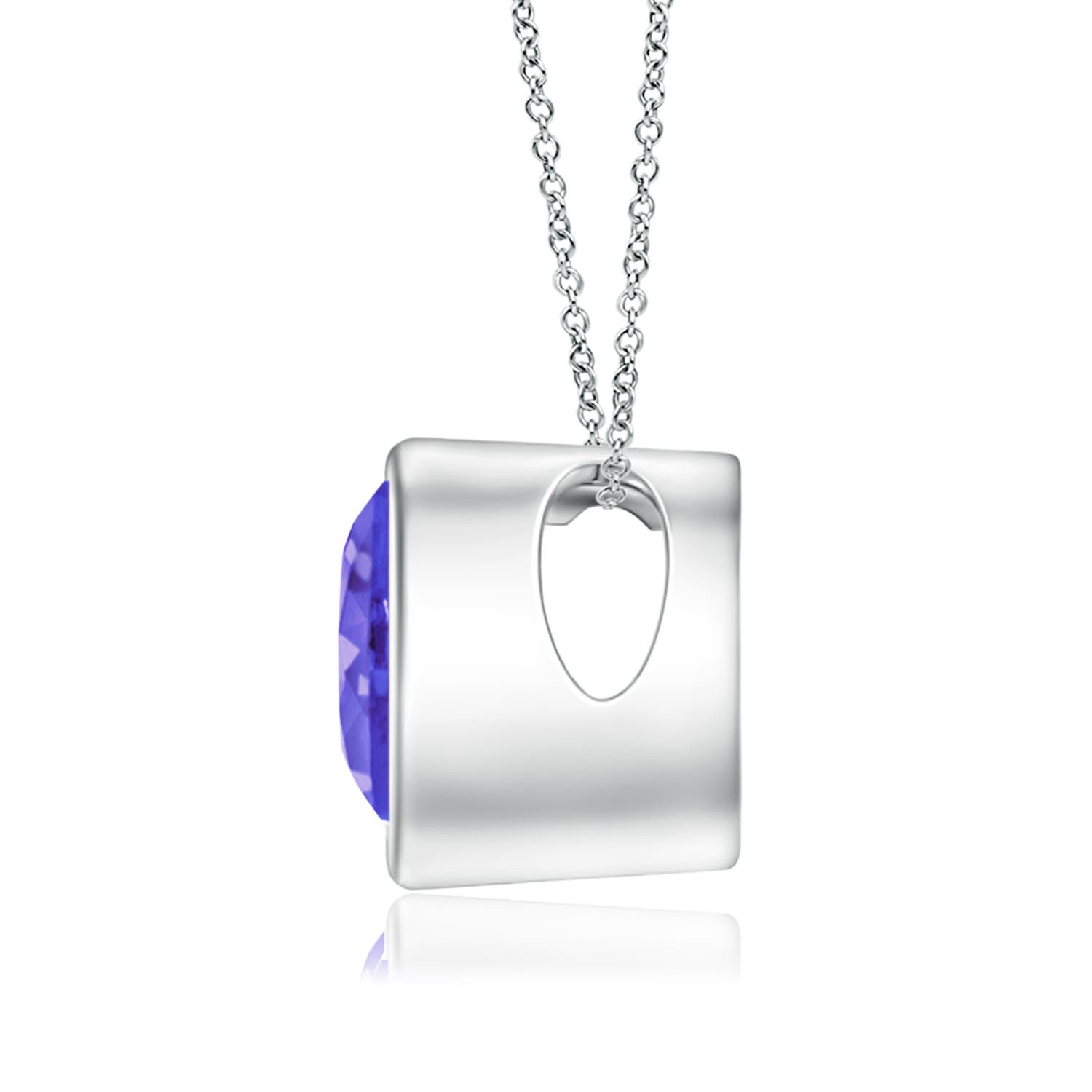 AAA - Tanzanite / 0.8 CT / 14 KT White Gold