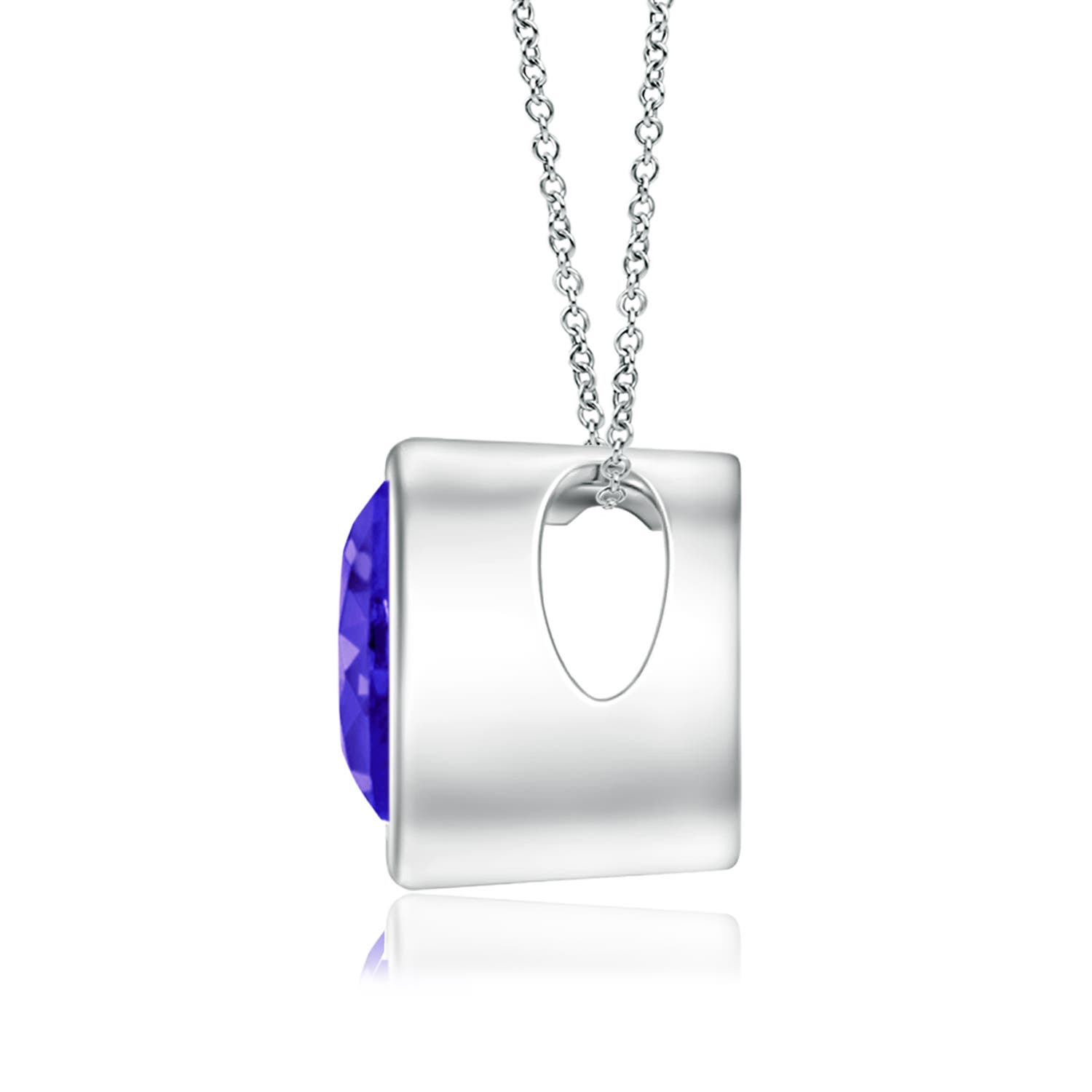 AAAA - Tanzanite / 0.8 CT / 14 KT White Gold