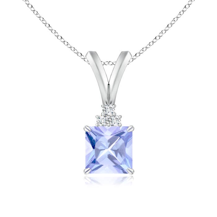 A - Tanzanite / 0.78 CT / 14 KT White Gold