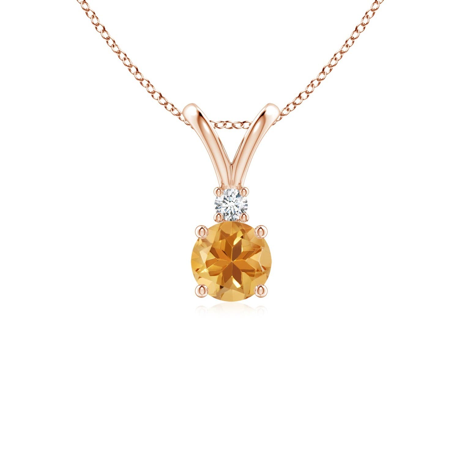 A - Citrine / 0.48 CT / 14 KT Rose Gold