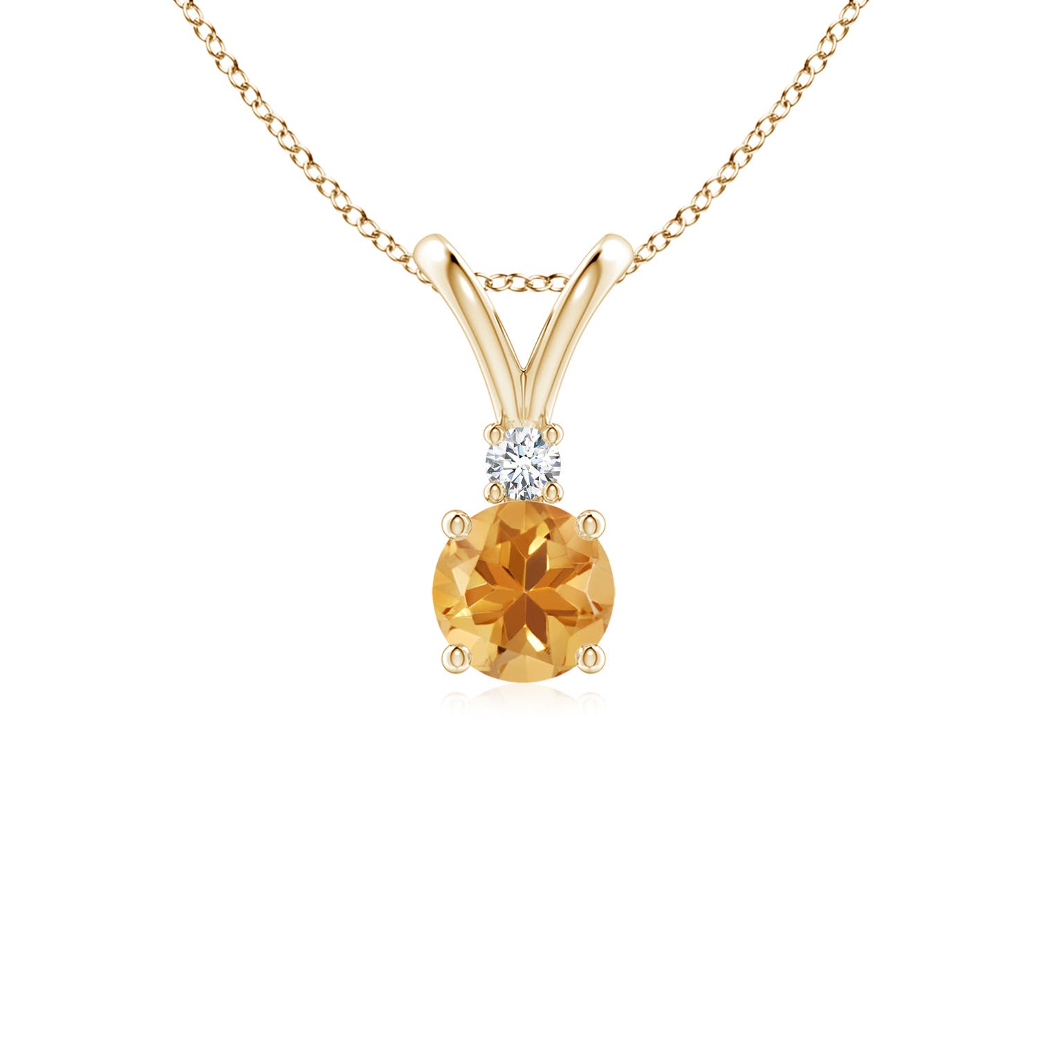 A - Citrine / 0.48 CT / 14 KT Yellow Gold