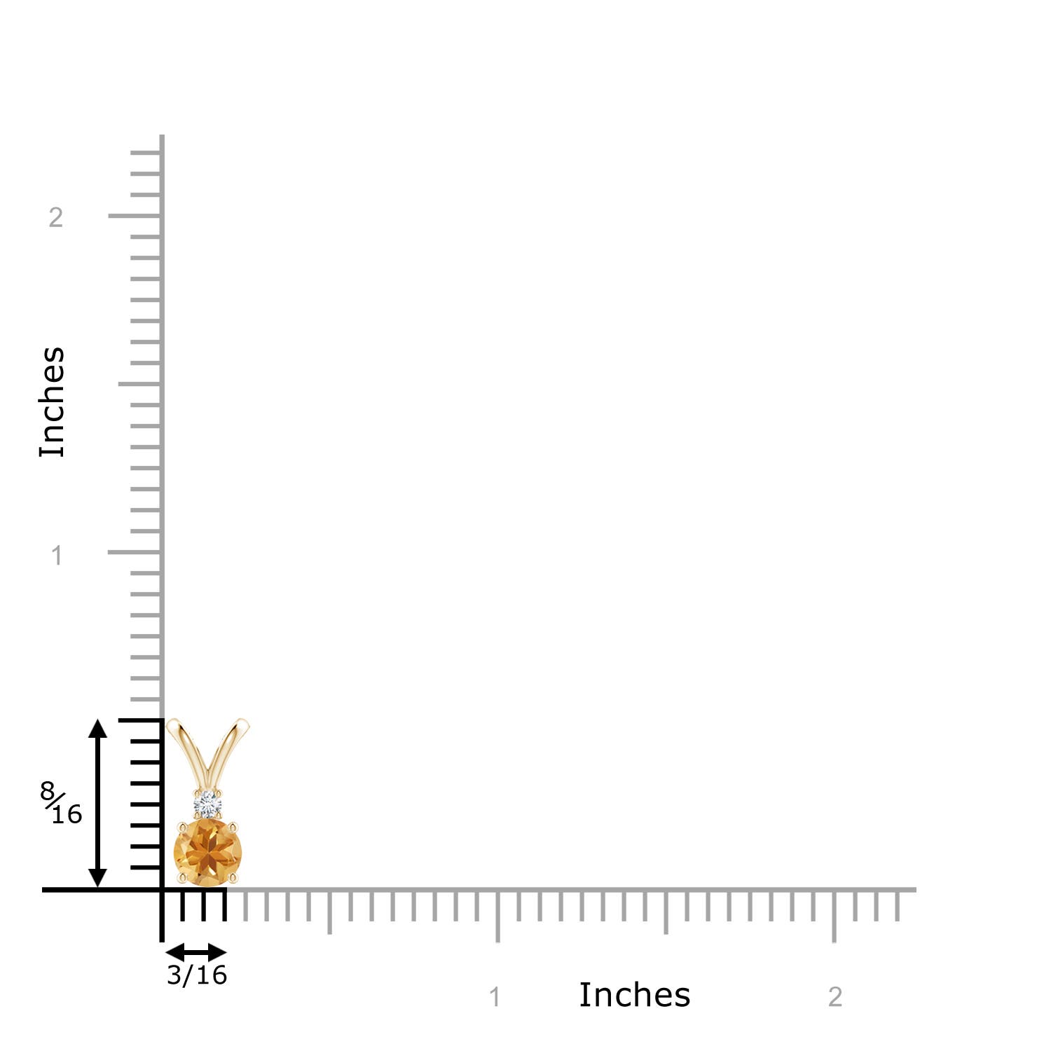 A - Citrine / 0.48 CT / 14 KT Yellow Gold